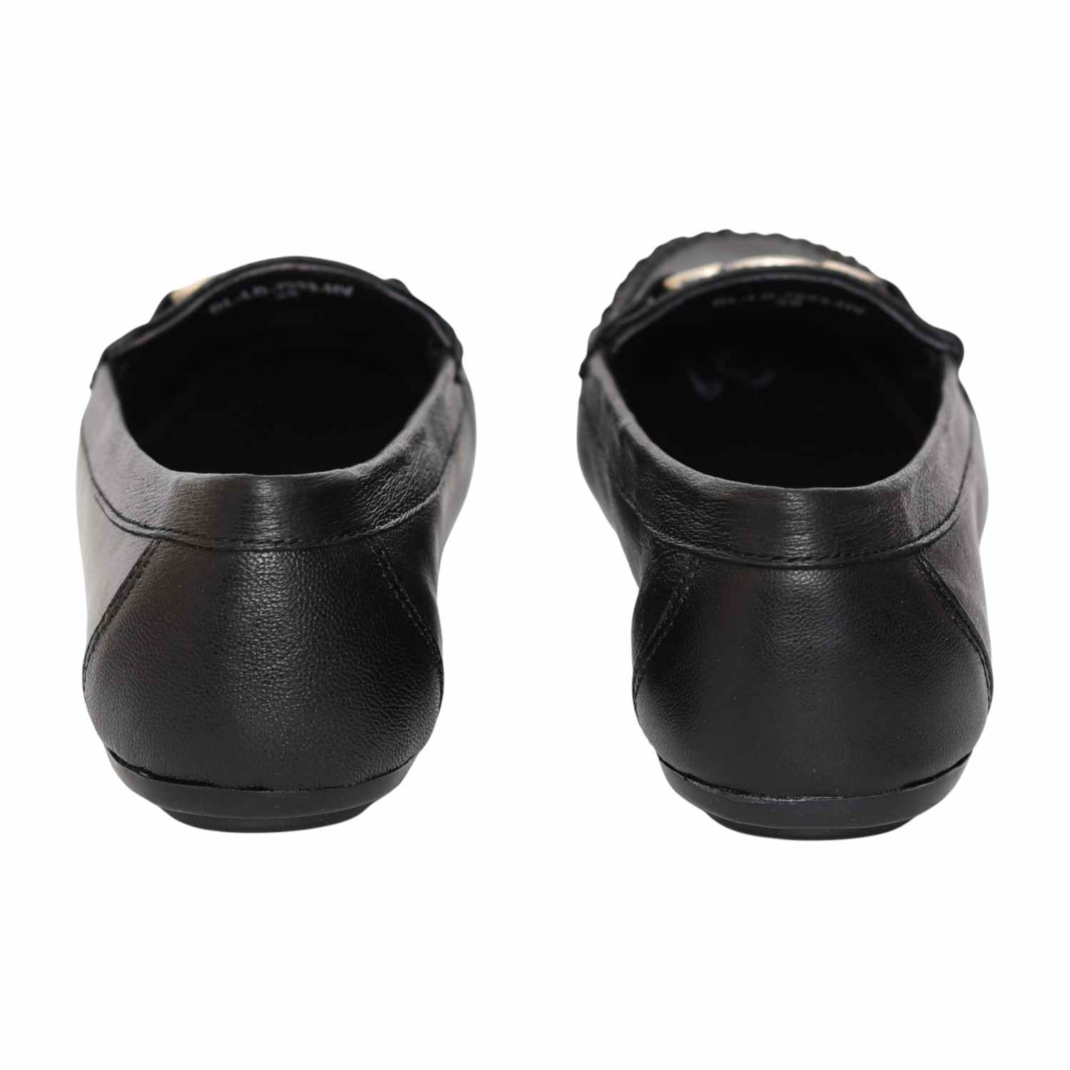 Women Black Buckled Moccassins