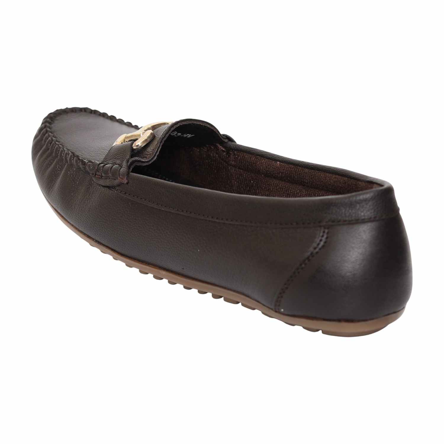 Women Brown Buckled Moccassins