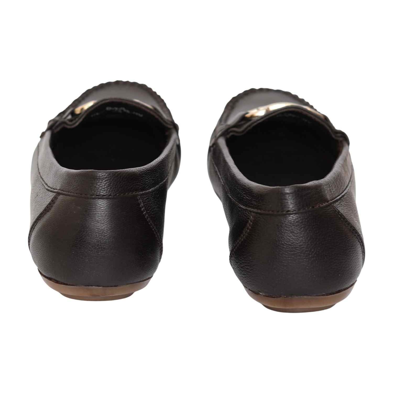 Women Brown Buckled Moccassins