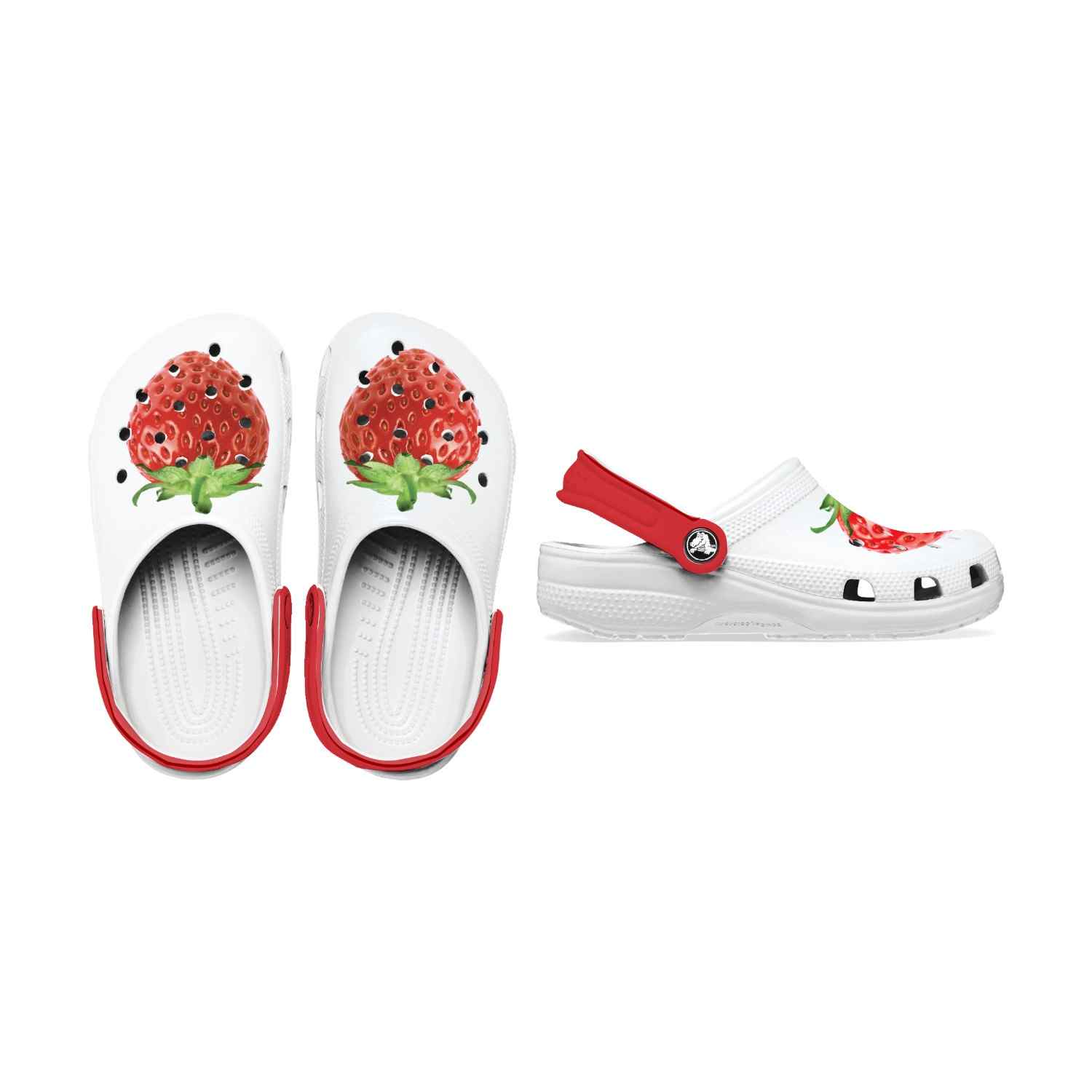 Classic Fresh Fruits Unisex White Clogs
