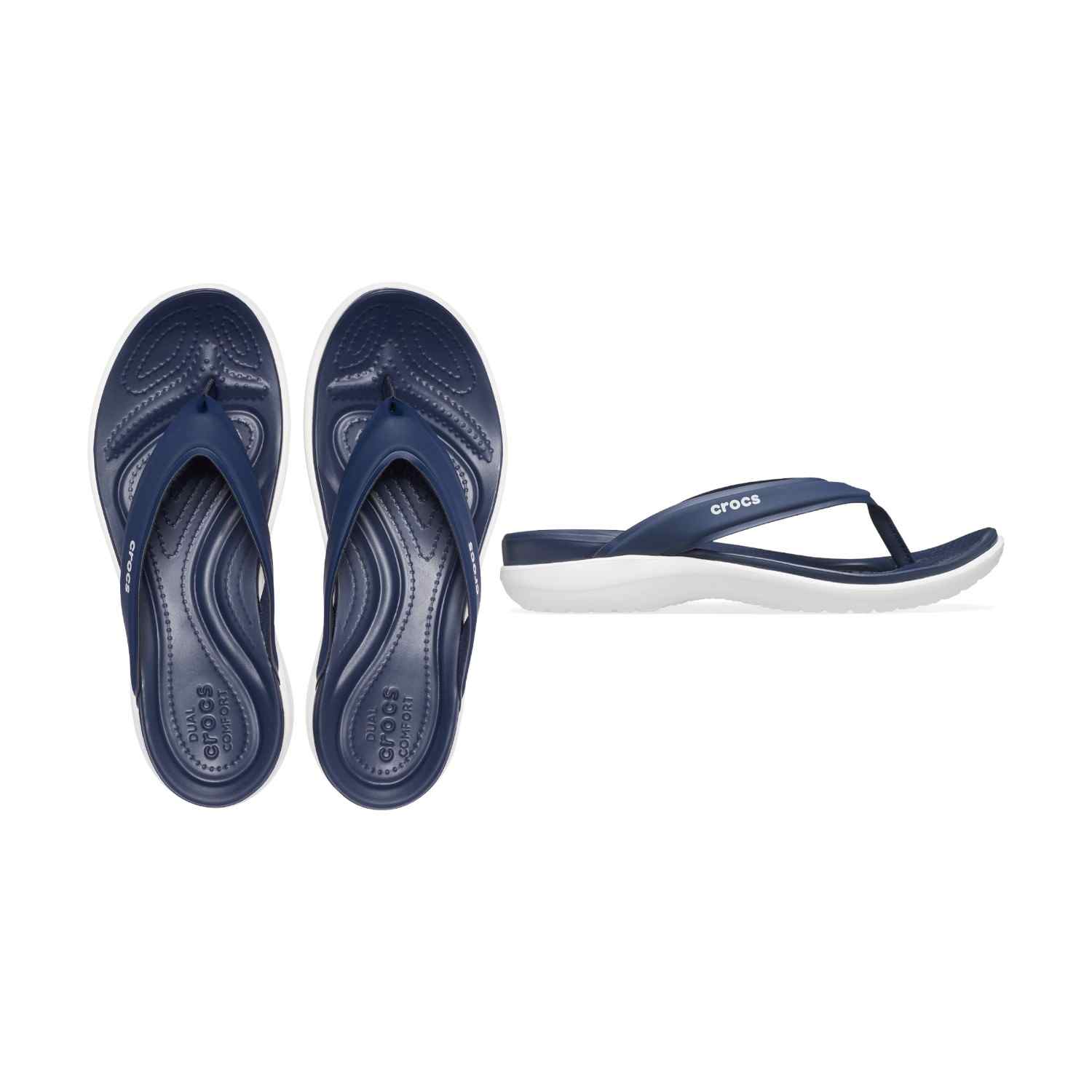 Capri V Sporty Women Navy Flip Flops