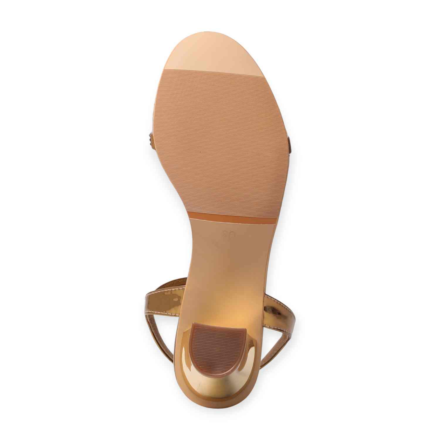 Pinkleaf Women’s Metalic Elegant Block-Heel Sandals