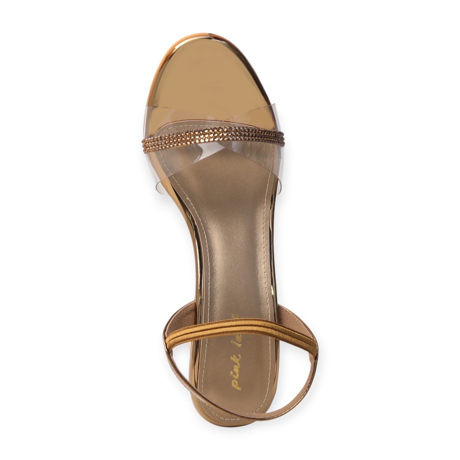 Pinkleaf Women’s Metalic Elegant Block-Heel Sandals