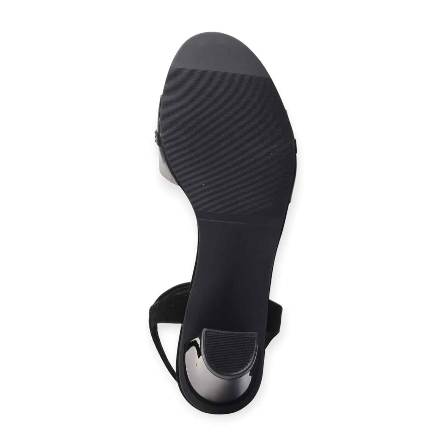 Pinkleaf Women’s Black Metalic Elegant Block-Heel Sandals