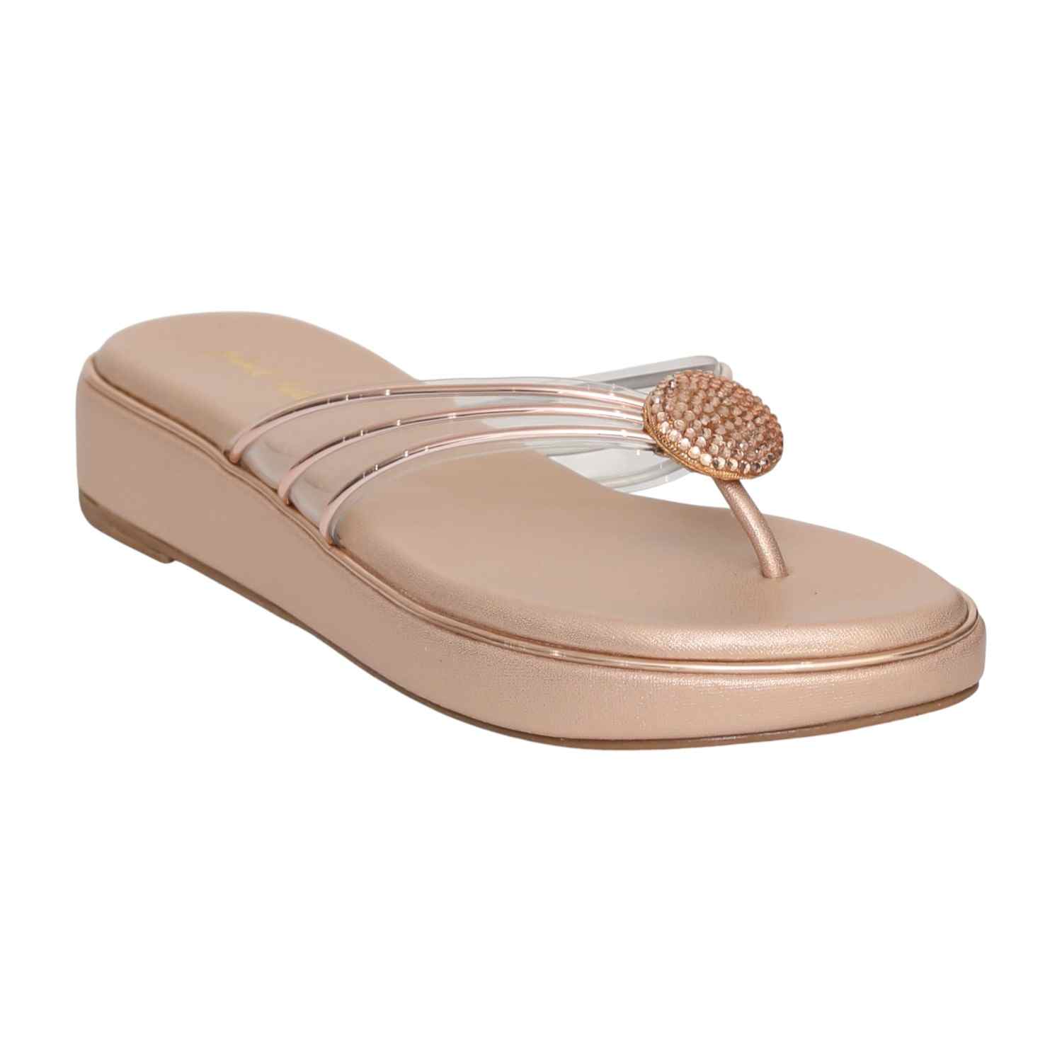 Regal Nude Glamour Wedges