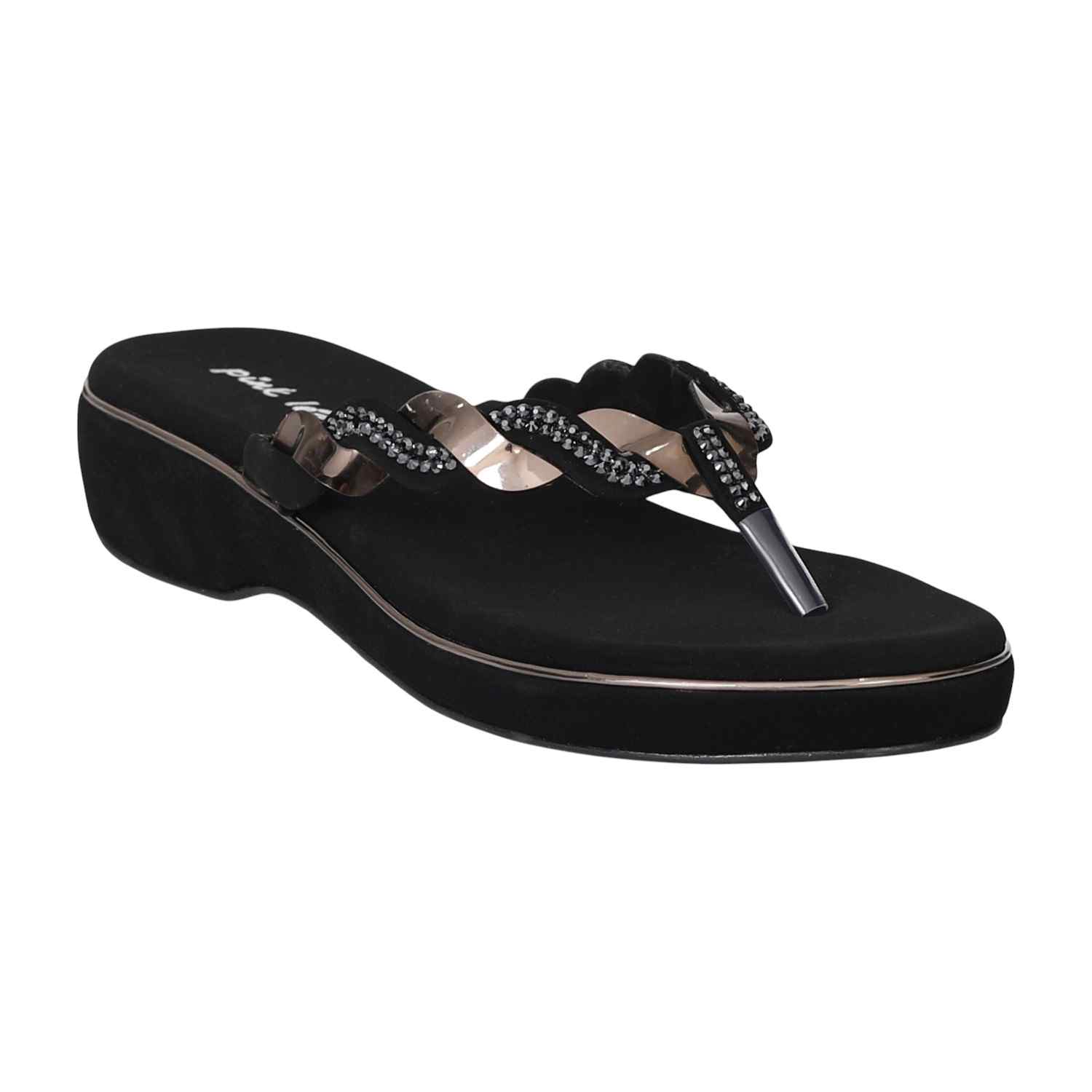 Women Ebony Charm Wedge Sandals