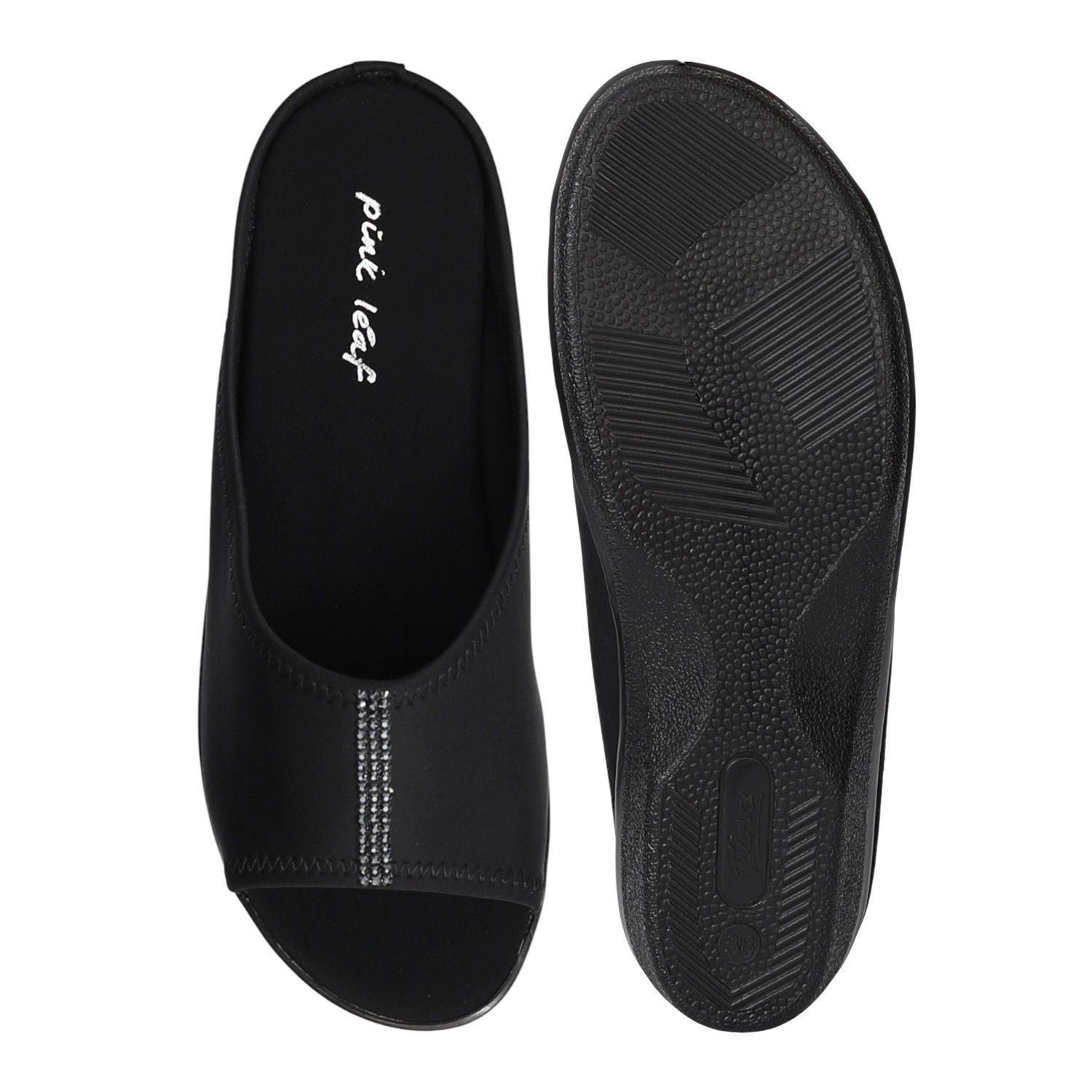 Women Black Sleek Sandals