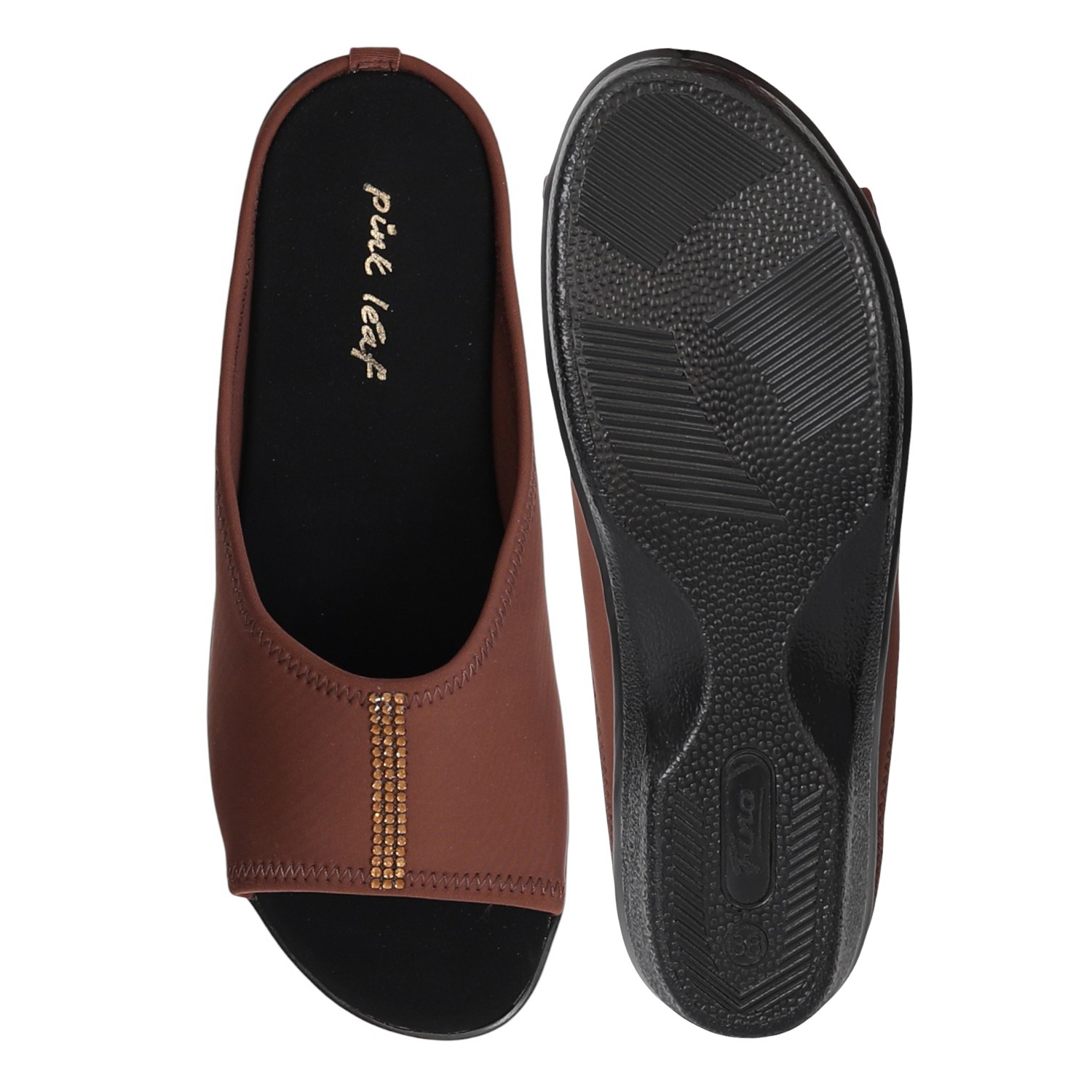 Women Brown Sleek Sandals