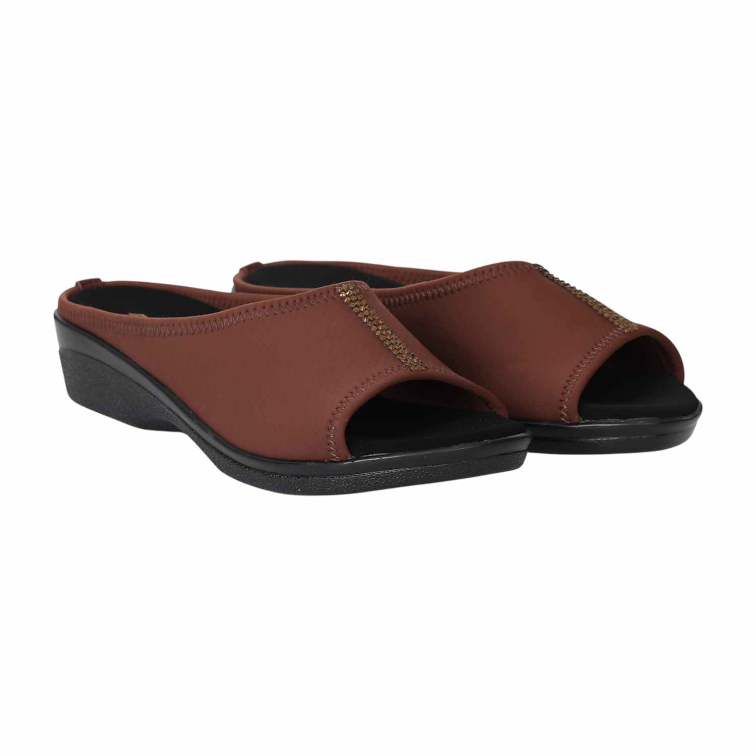 Women Brown Sleek Sandals