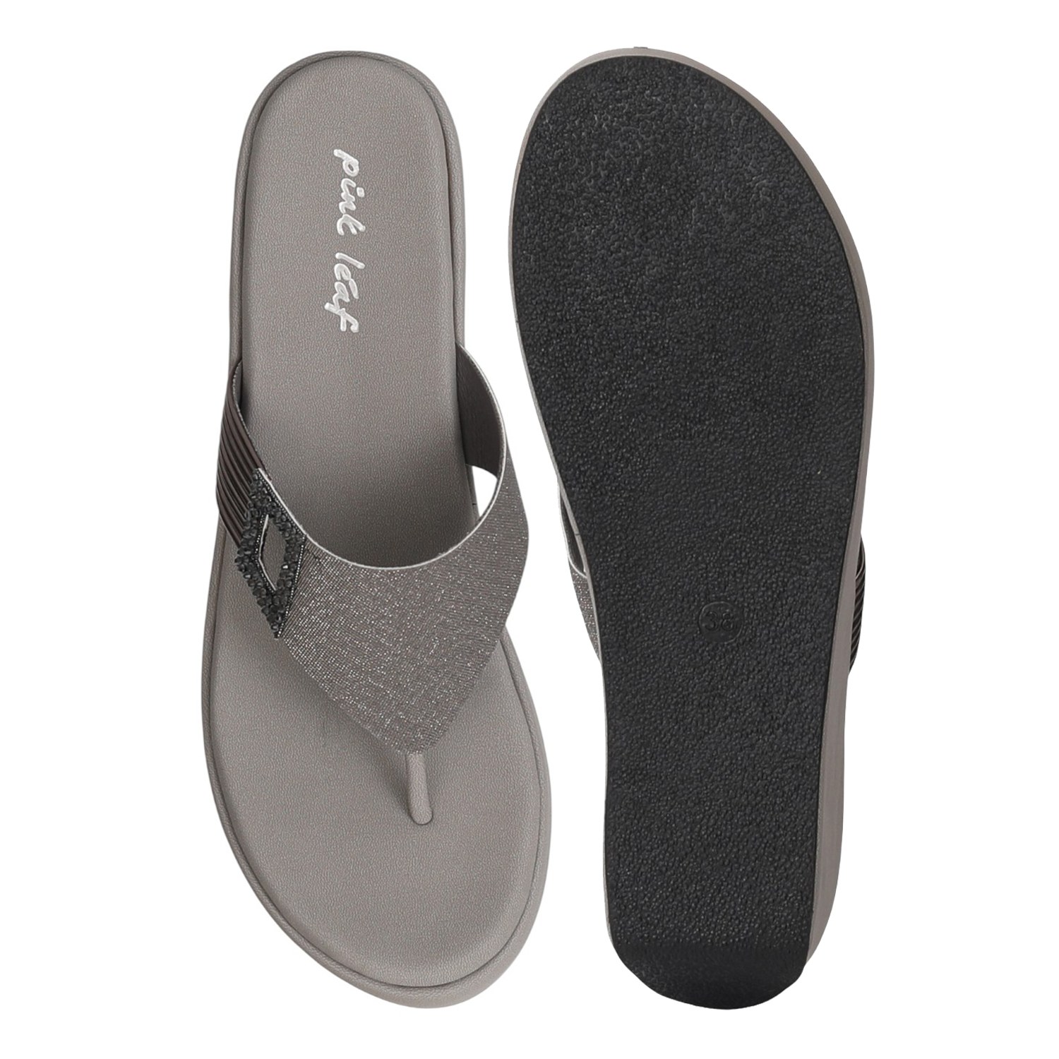 Women Silver Sparkle Wedges