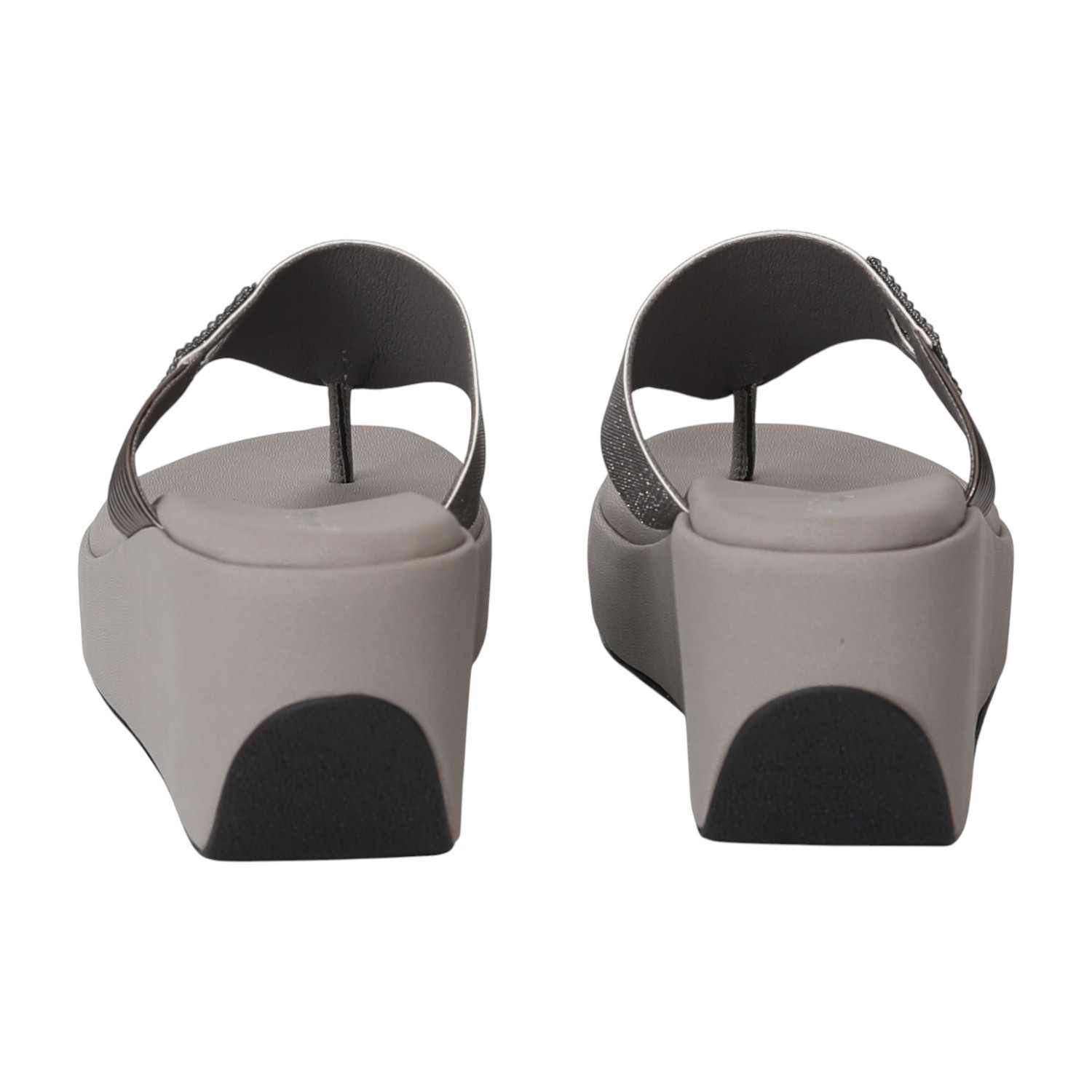 Women Silver Sparkle Wedges