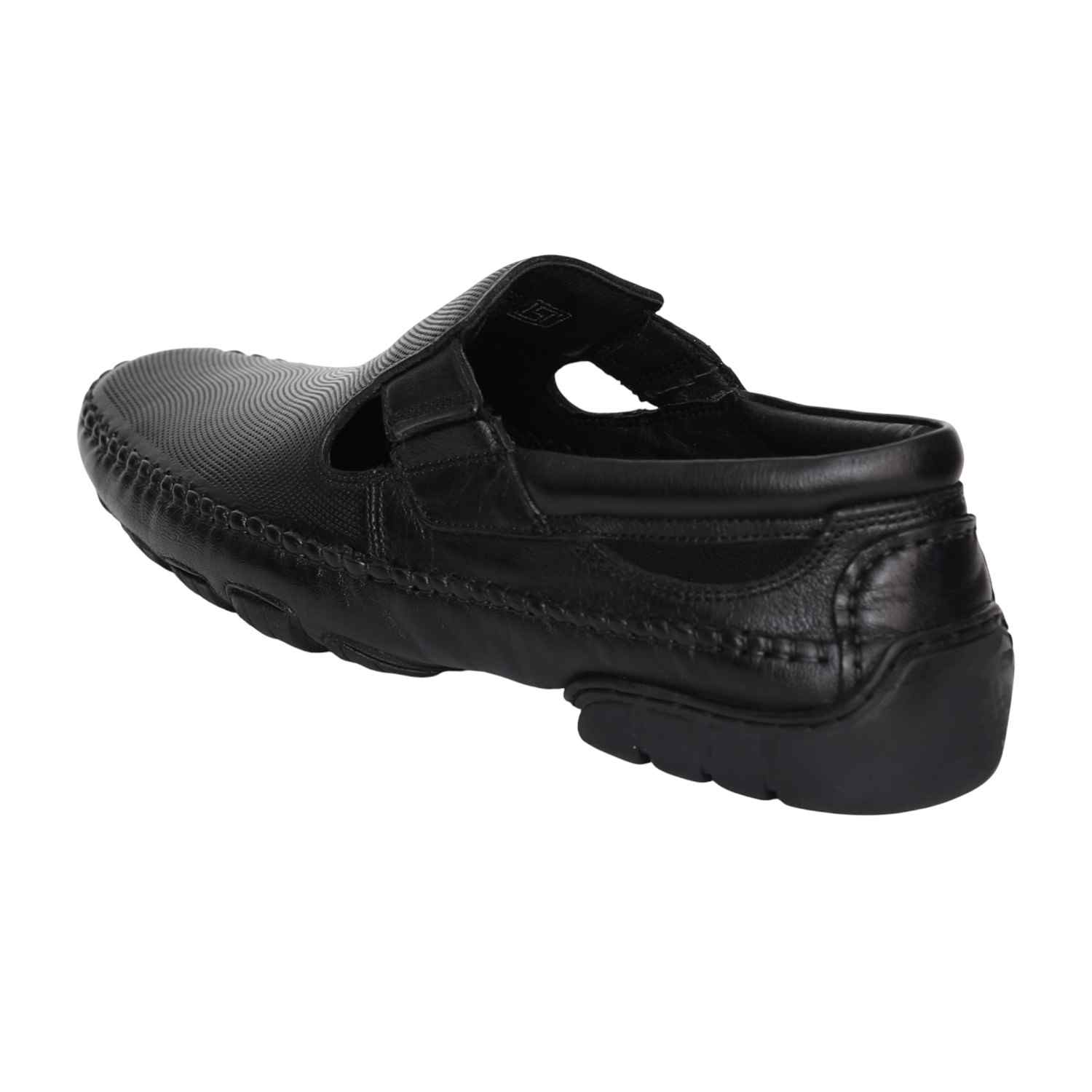 Men Black Slip-On Work Shoes