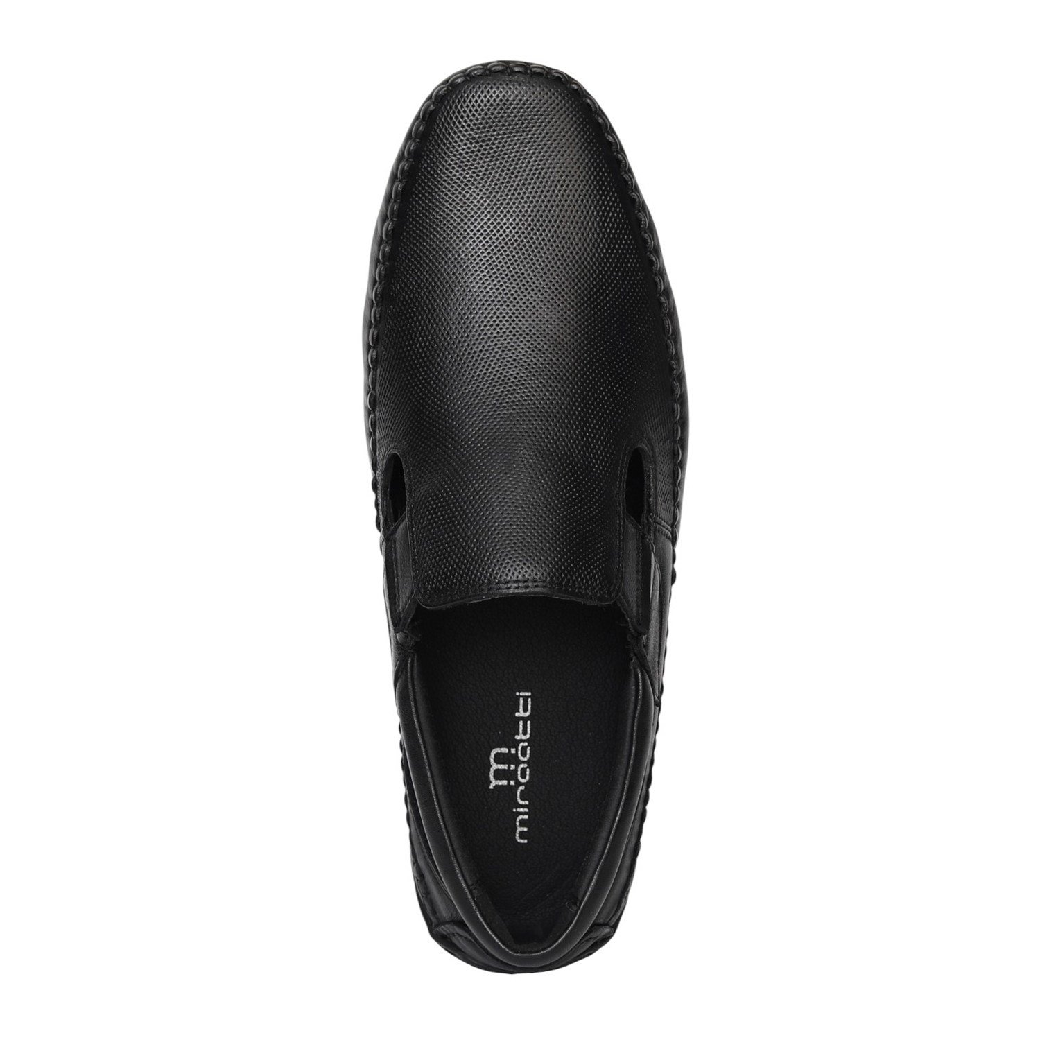 Men Black Slip-On Work Shoes