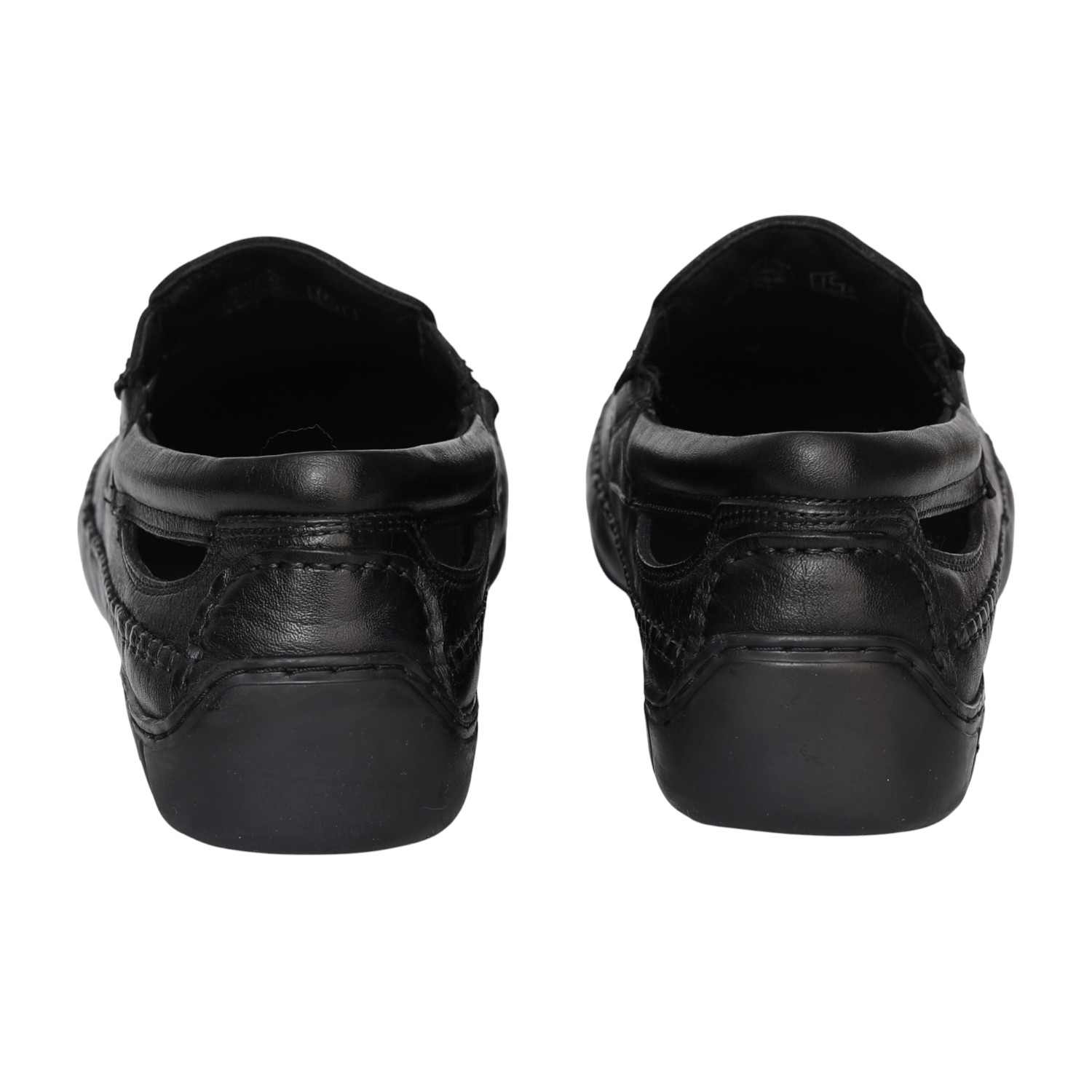 Men Black Slip-On Work Shoes