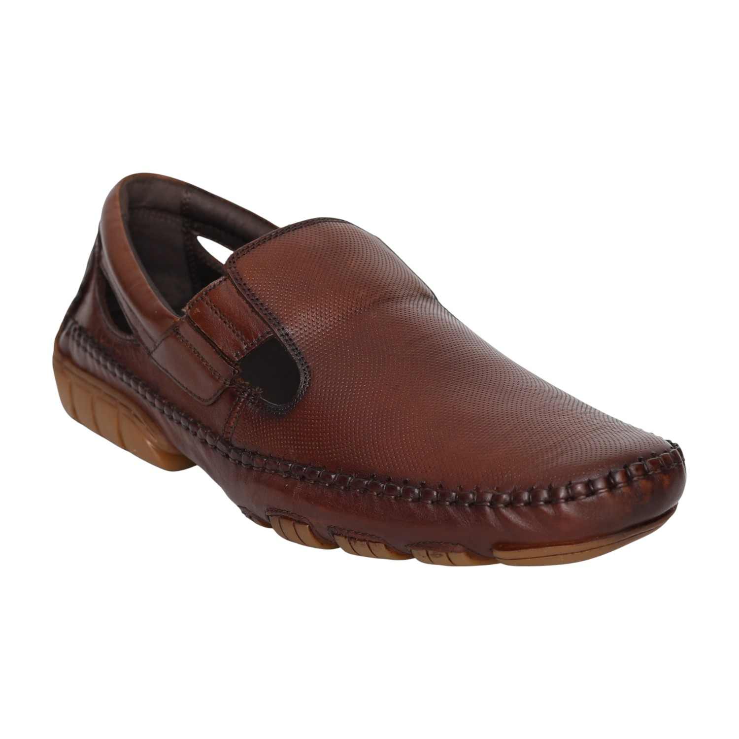 Men Tan Slip-On Work Shoes