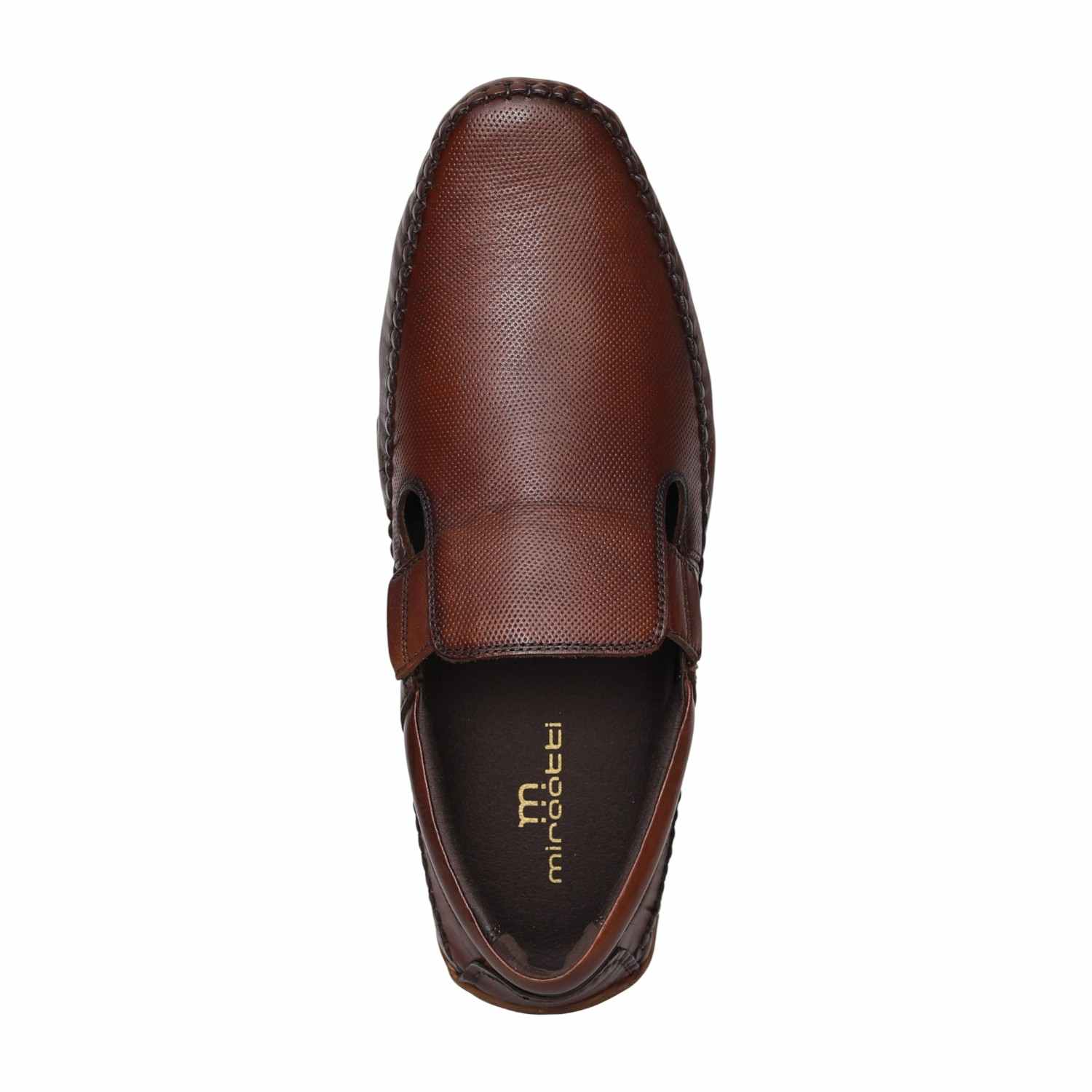 Men Tan Slip-On Work Shoes