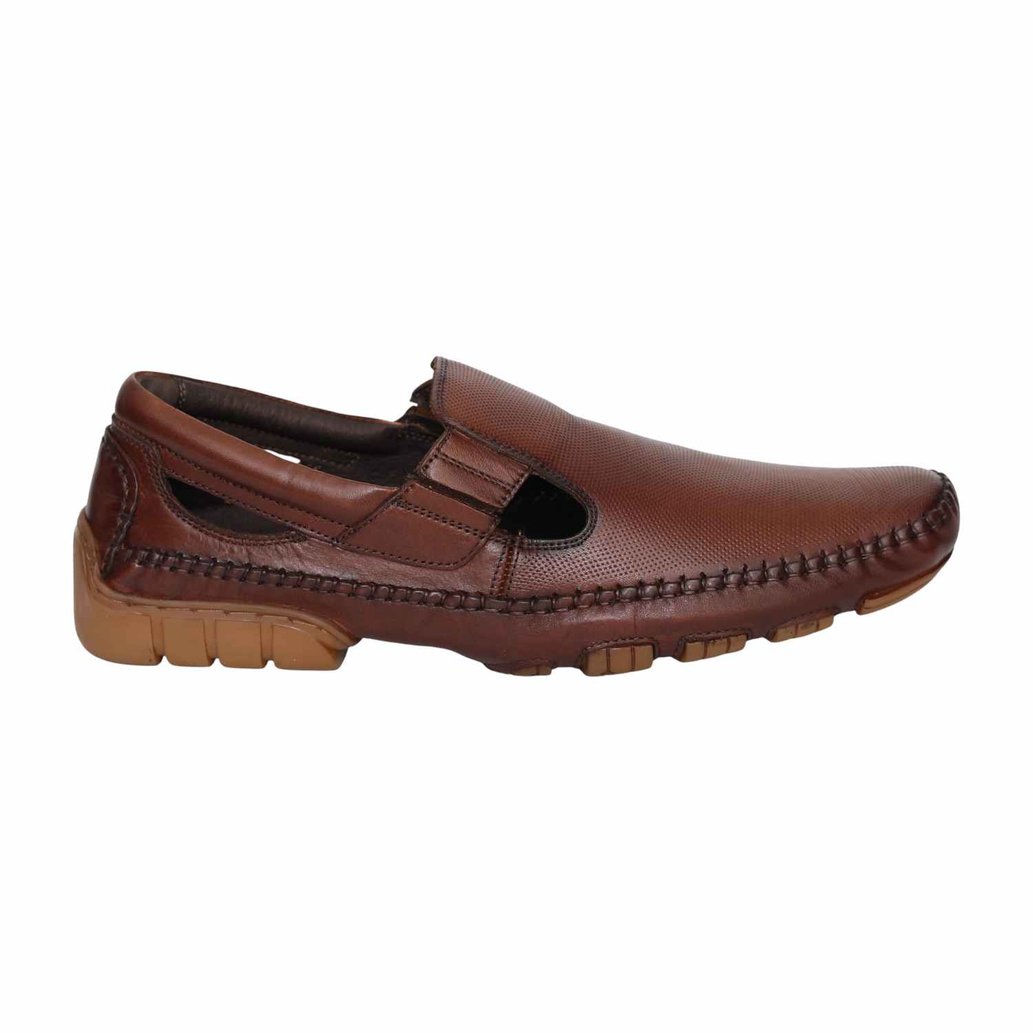 Men Tan Slip-On Work Shoes