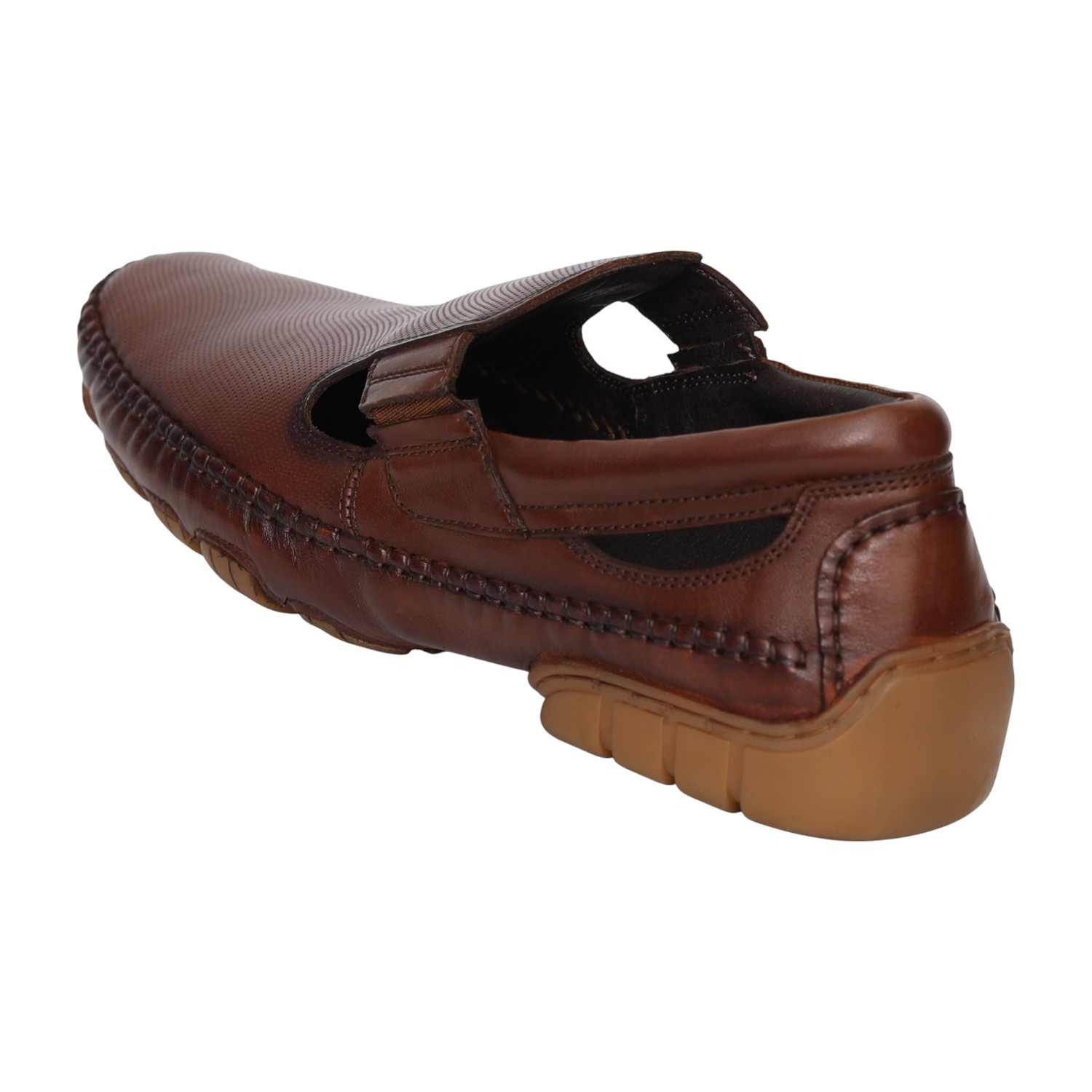 Men Tan Slip-On Work Shoes