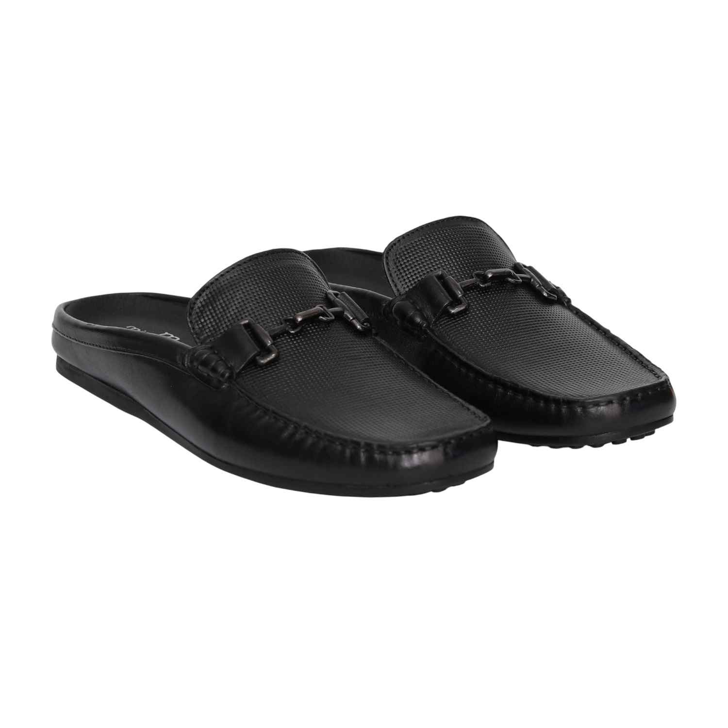 Men Classic Jet Black Mule