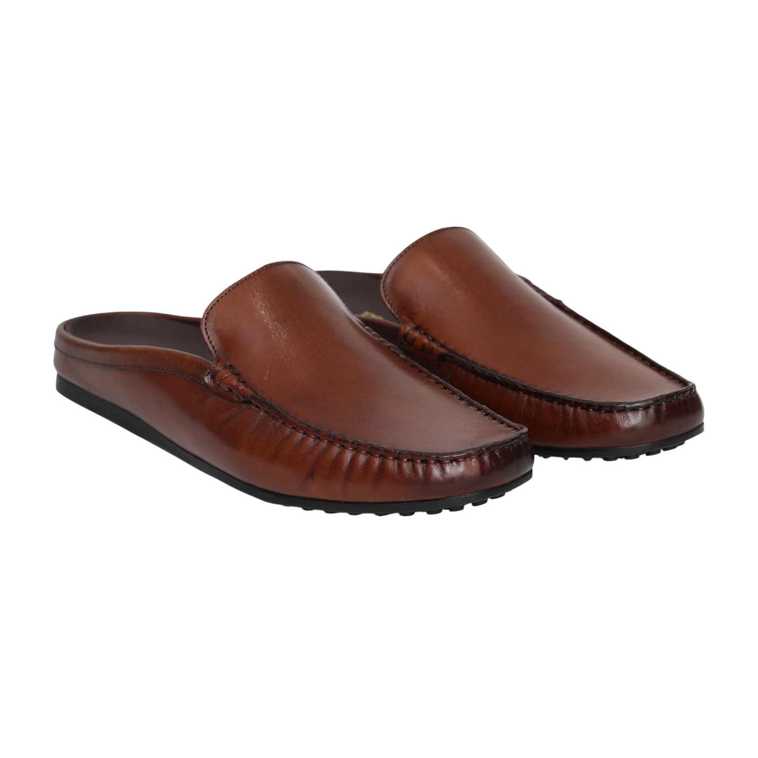Men Classic Dark Tan Mule