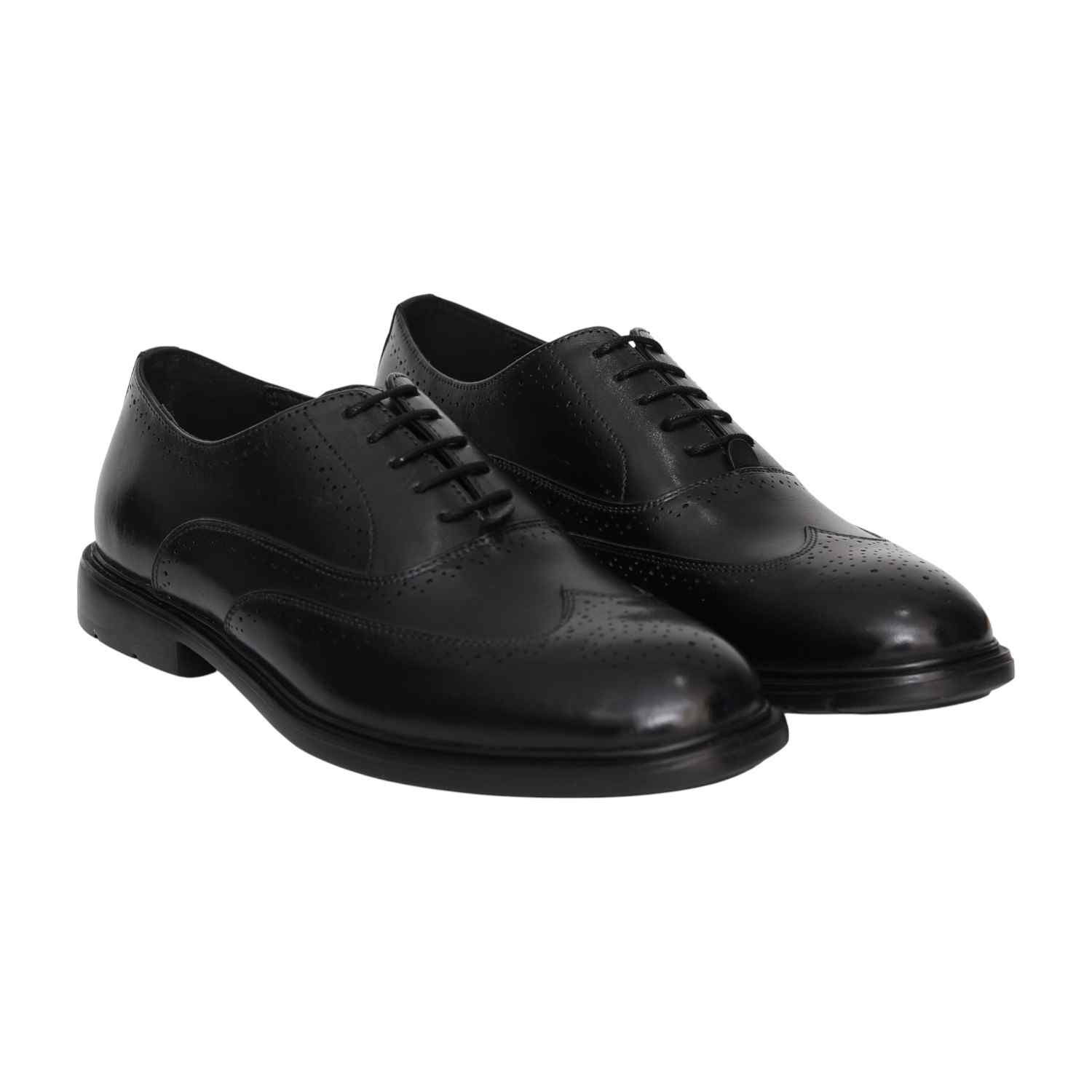Men Black Brogue Formal Shoes