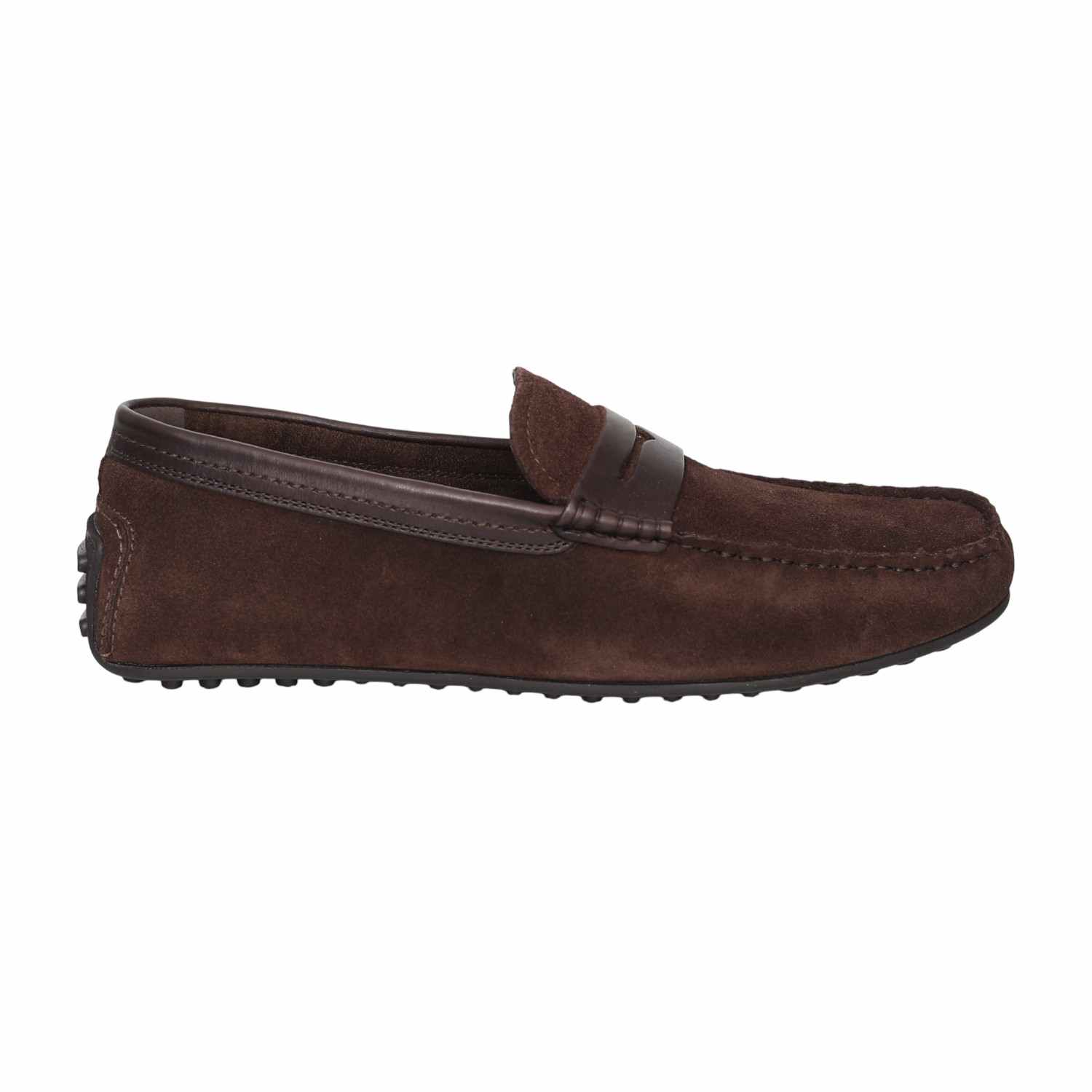 Men Brown Bellario Suede Loafers