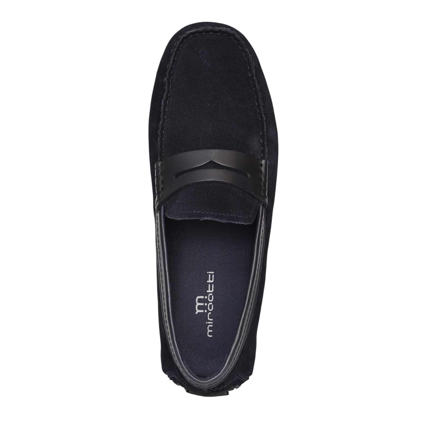 Men Navy Bellario Suede Loafers