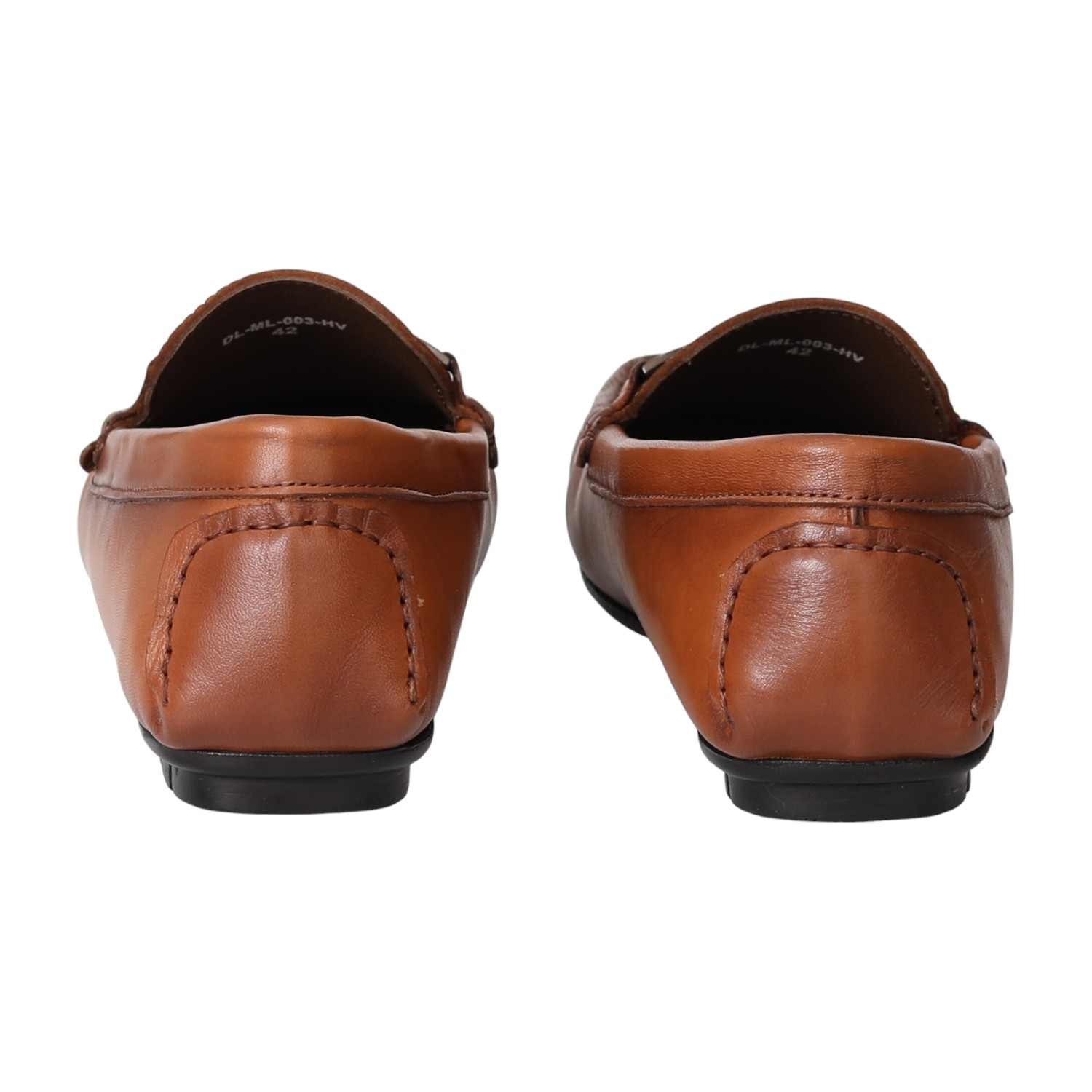 Men Tan Classic Perforated Loafers