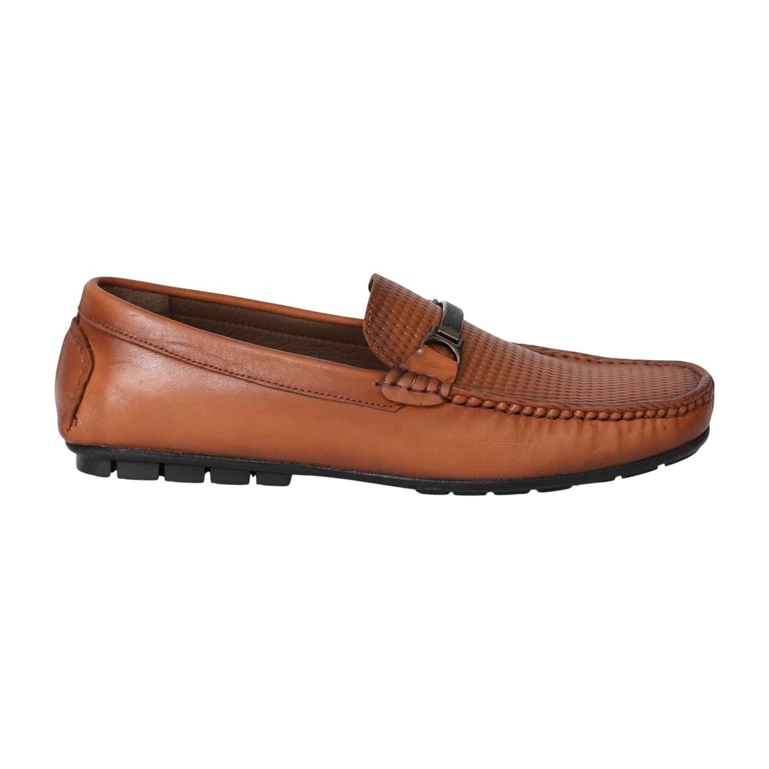 Men Tan Classic Perforated Loafers