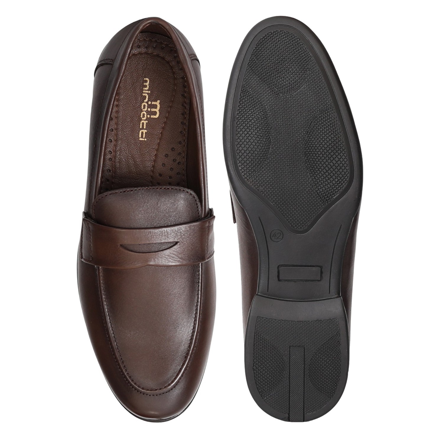 Men Brown Classic Penny Loafers