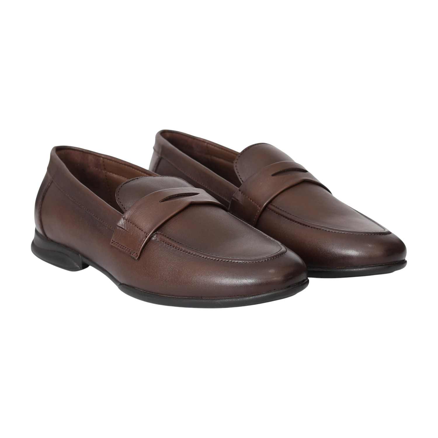 Men Brown Classic Penny Loafers