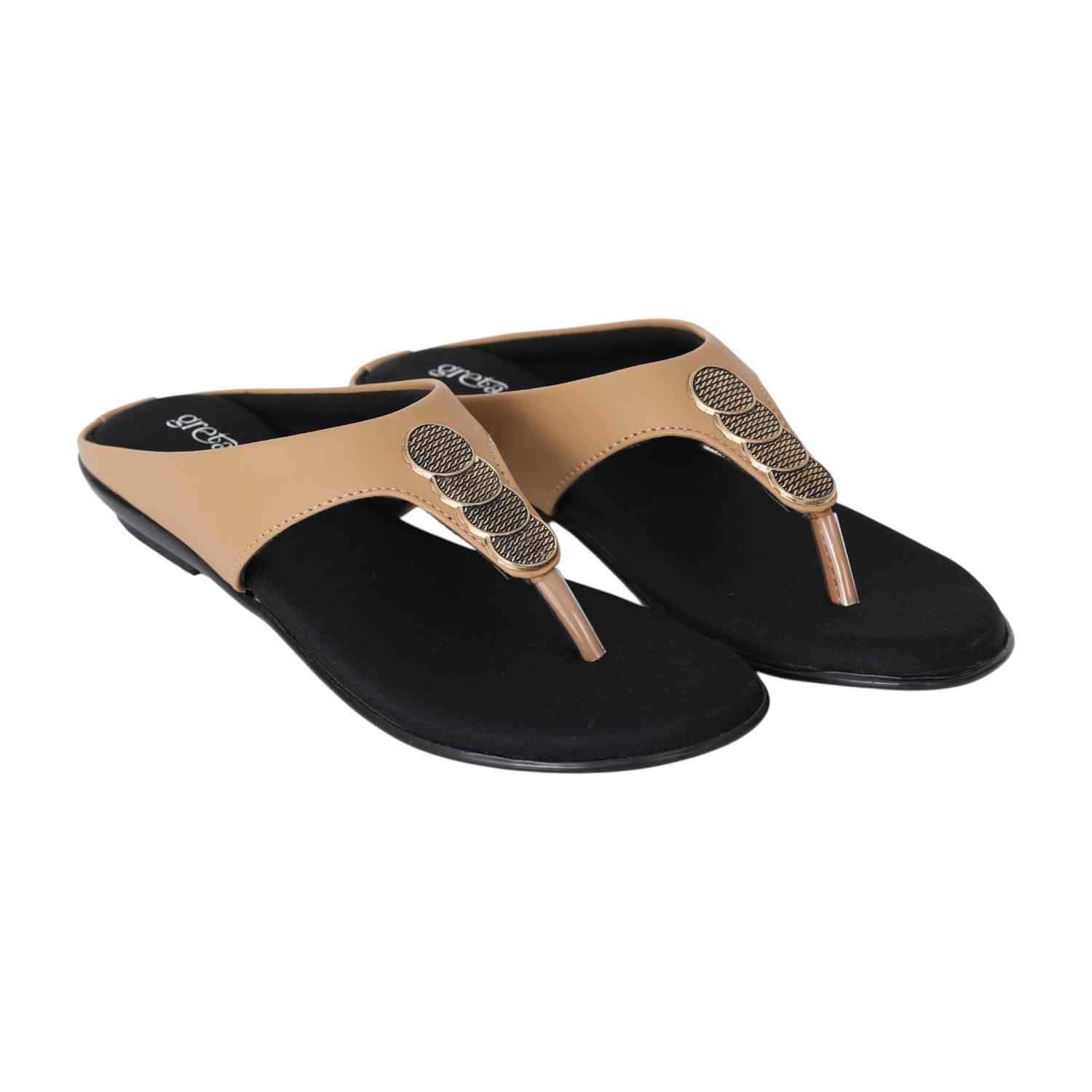 Women Warm Beige Charm Comfort Sandals