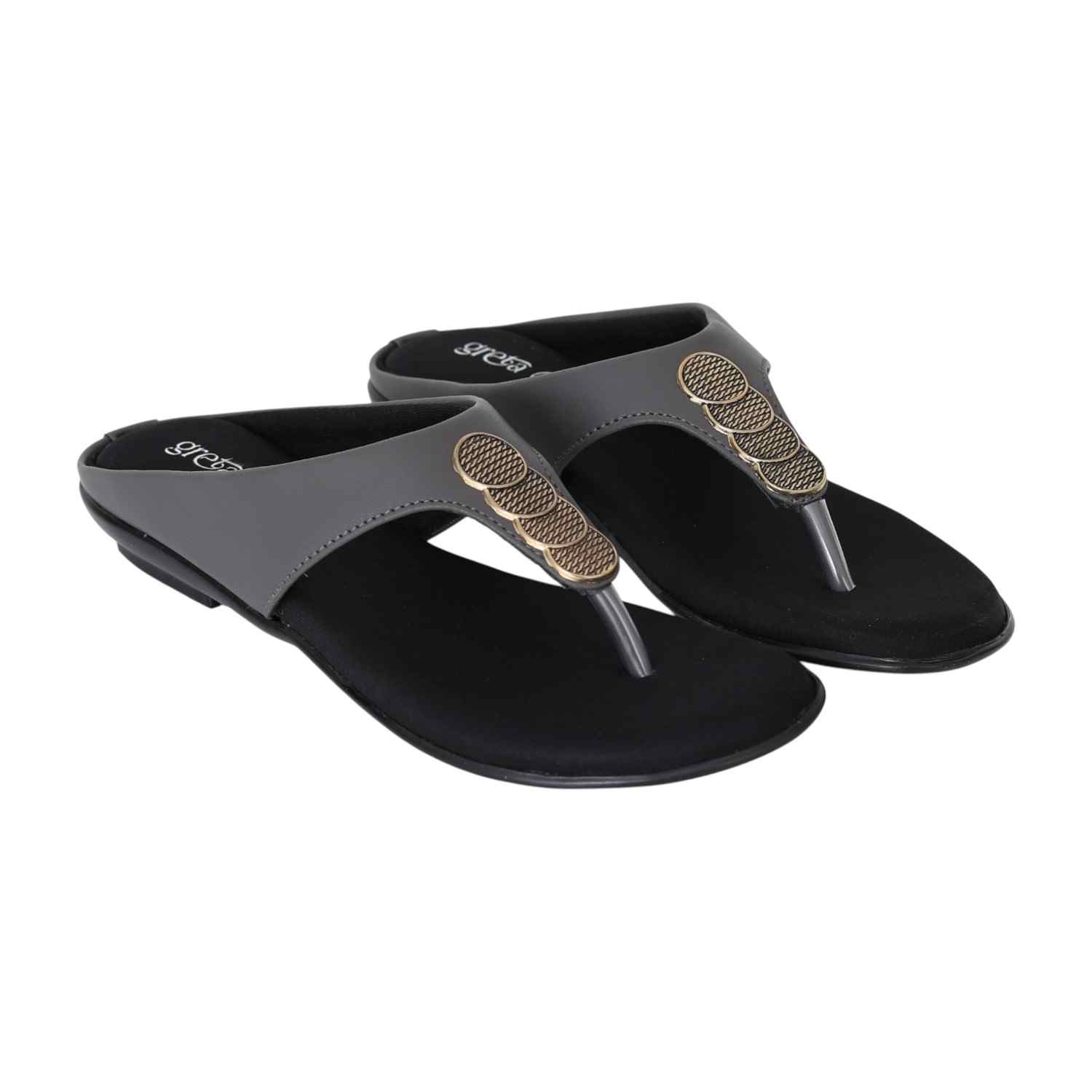 Women Grey Charm Comfort Sandals