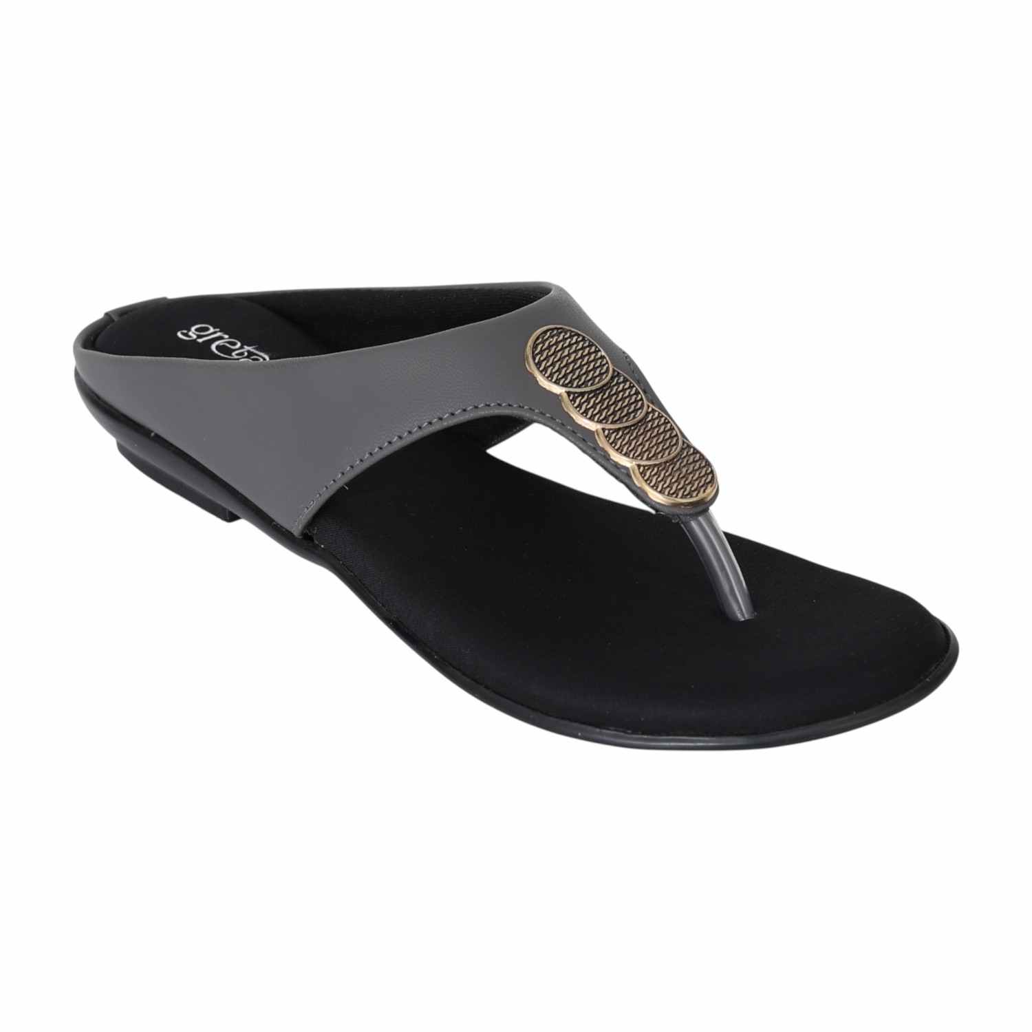 Women Grey Charm Comfort Sandals