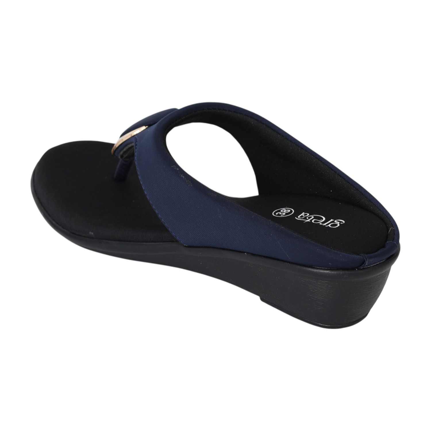 Women Navy Luxe Sandals