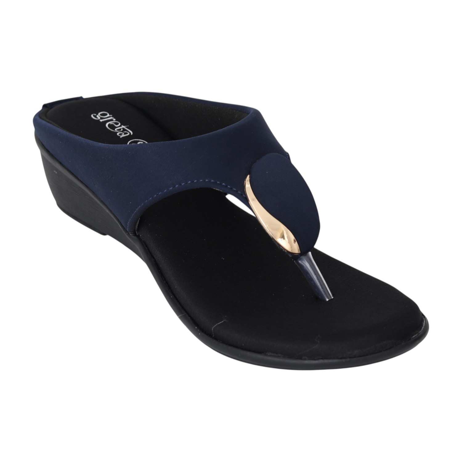 Women Navy Luxe Sandals