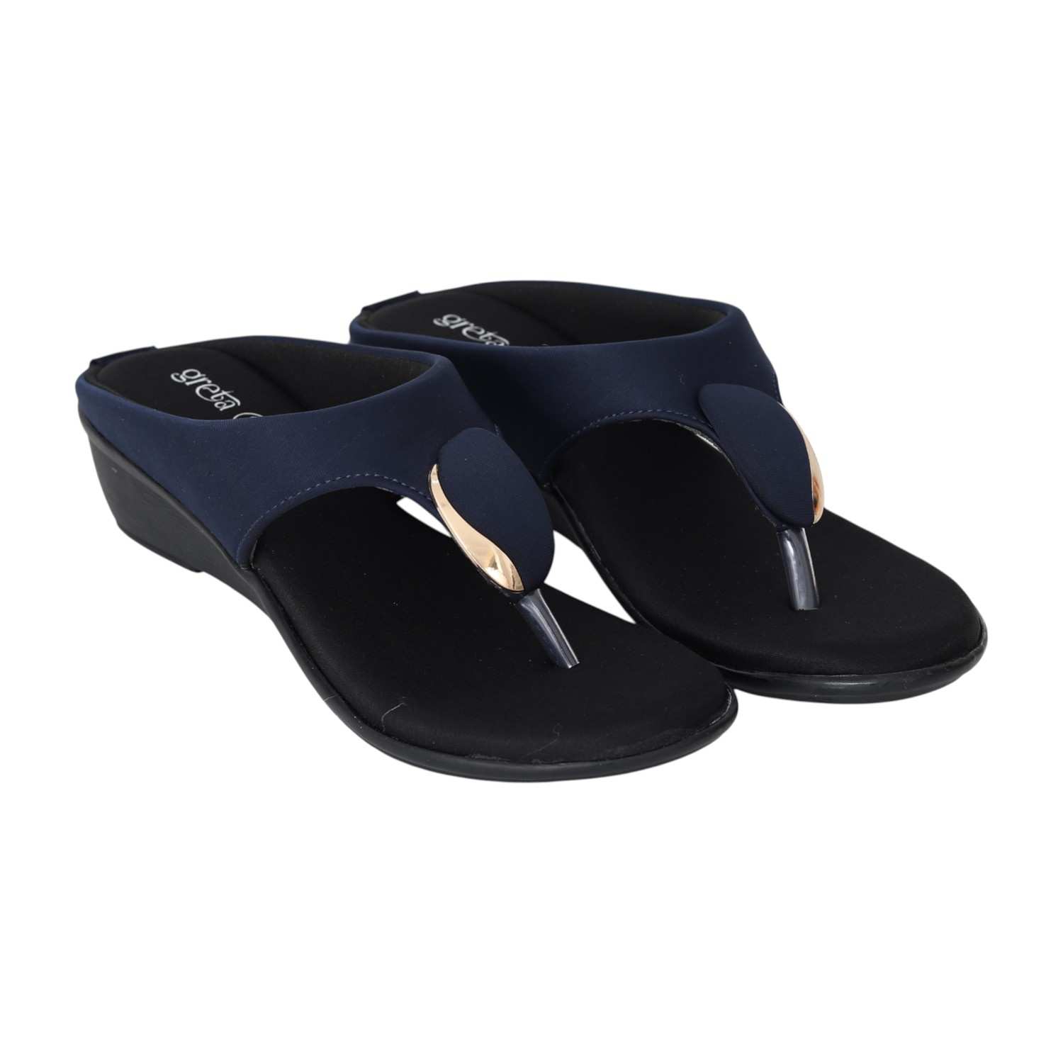 Women Navy Luxe Sandals