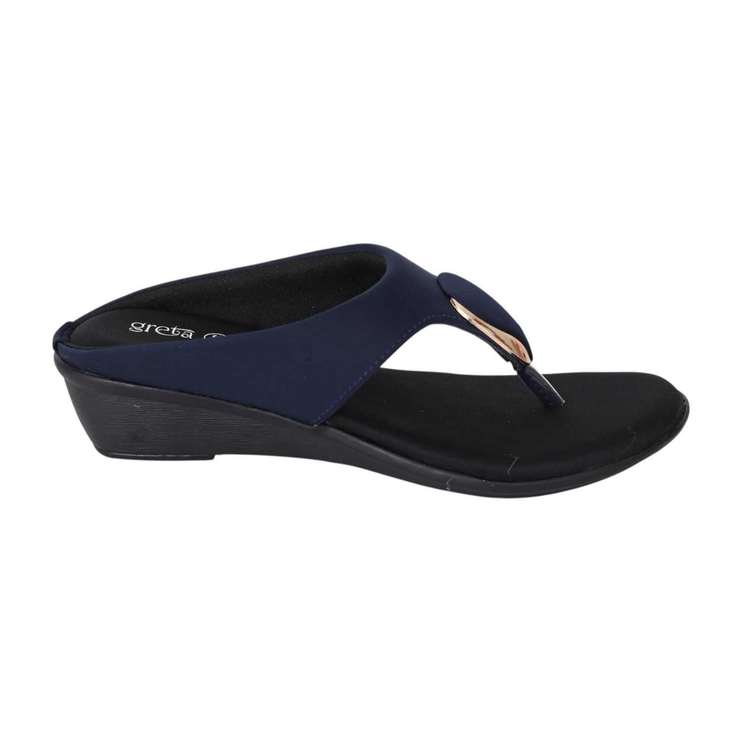 Women Navy Luxe Sandals