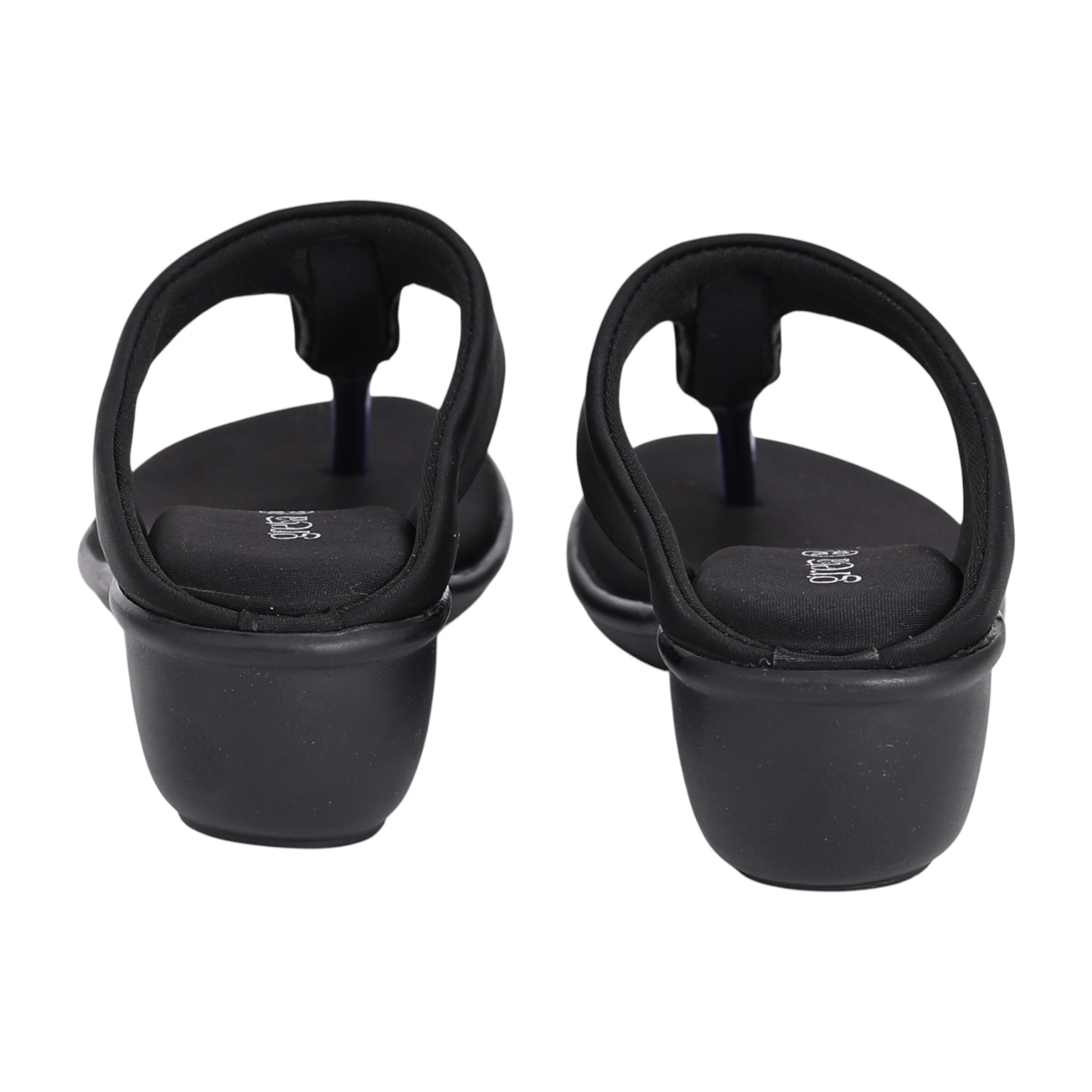 Women Black Gold Accent Wedge Sandals