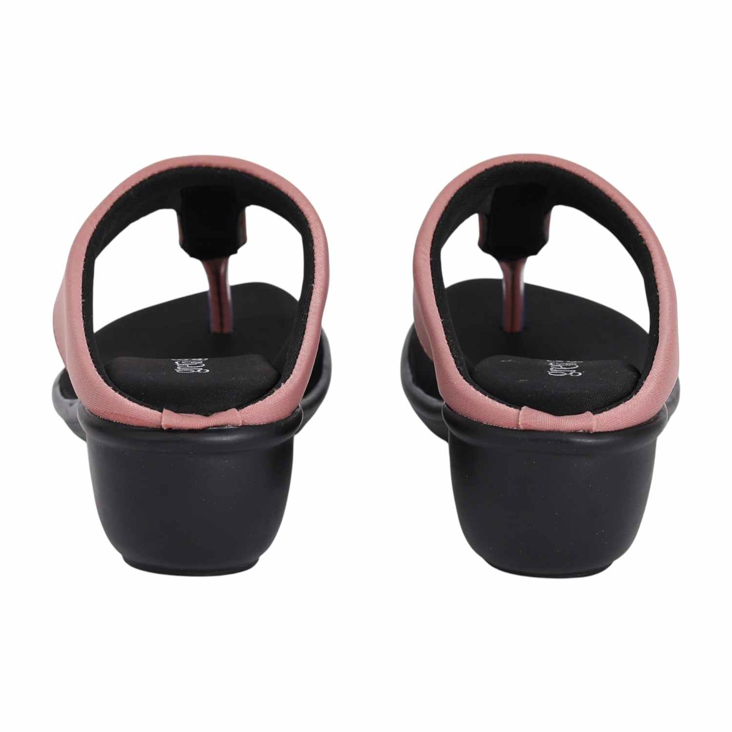 Women Blush Pink Gold Accent Wedge Sandals