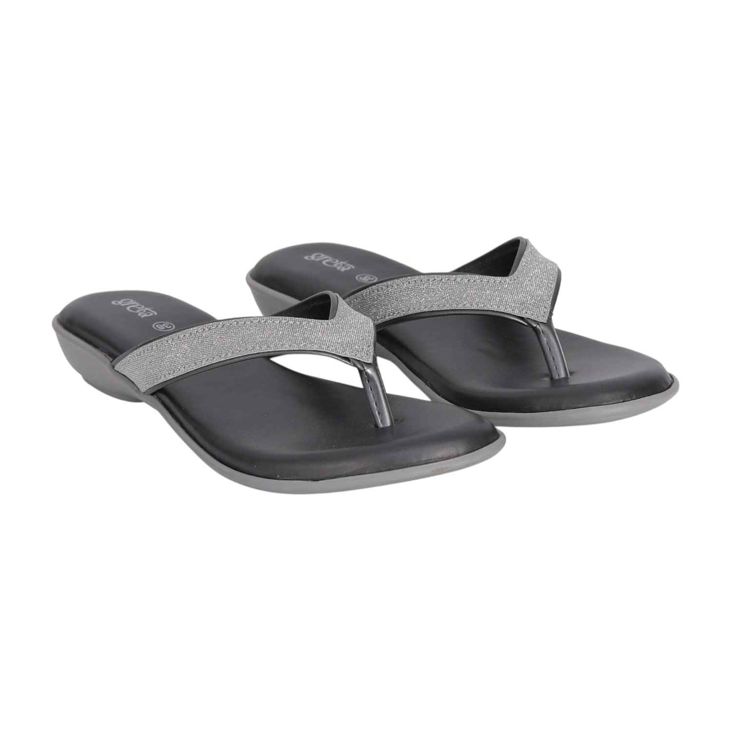 Women Silver Glow Wedge Sandals