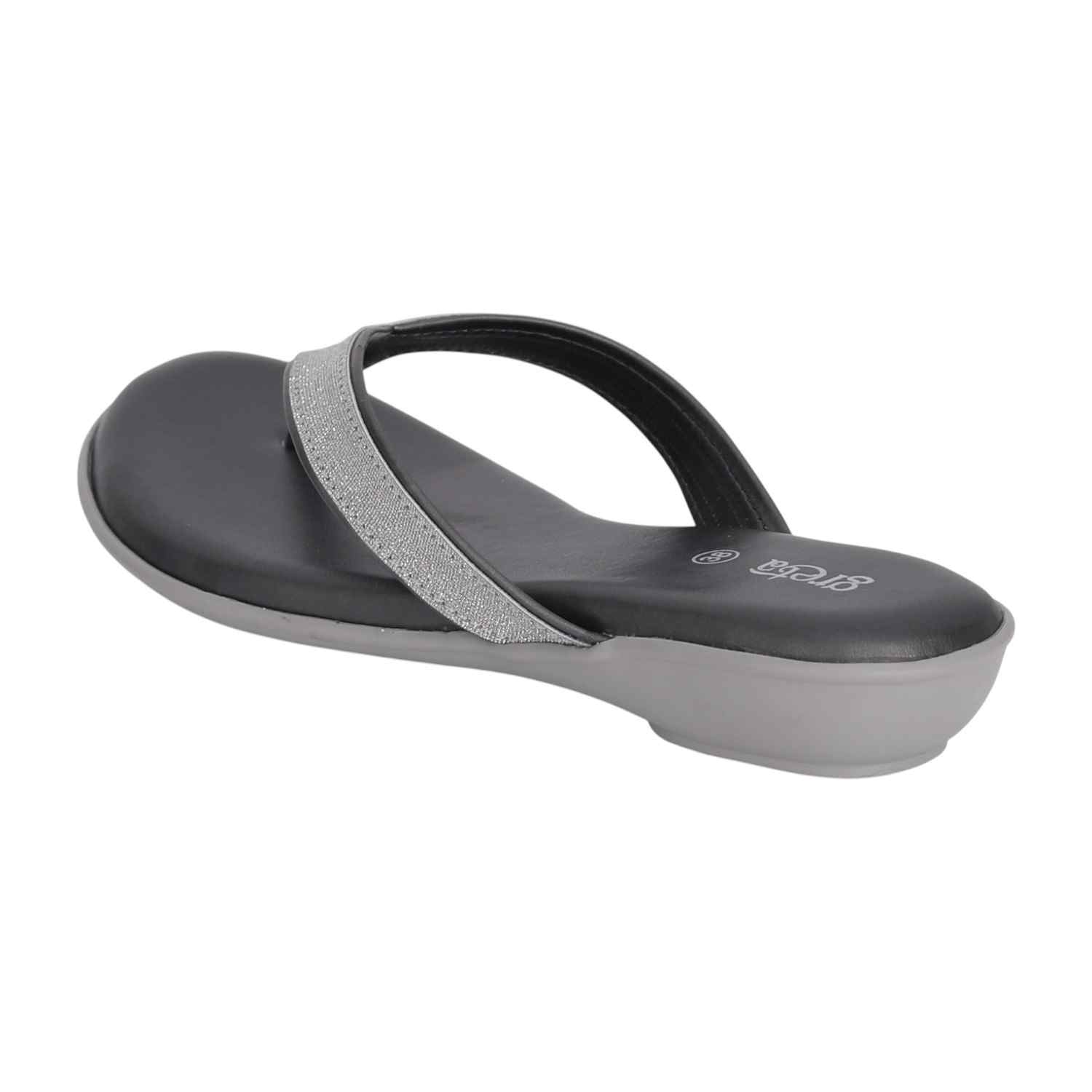 Women Silver Glow Wedge Sandals