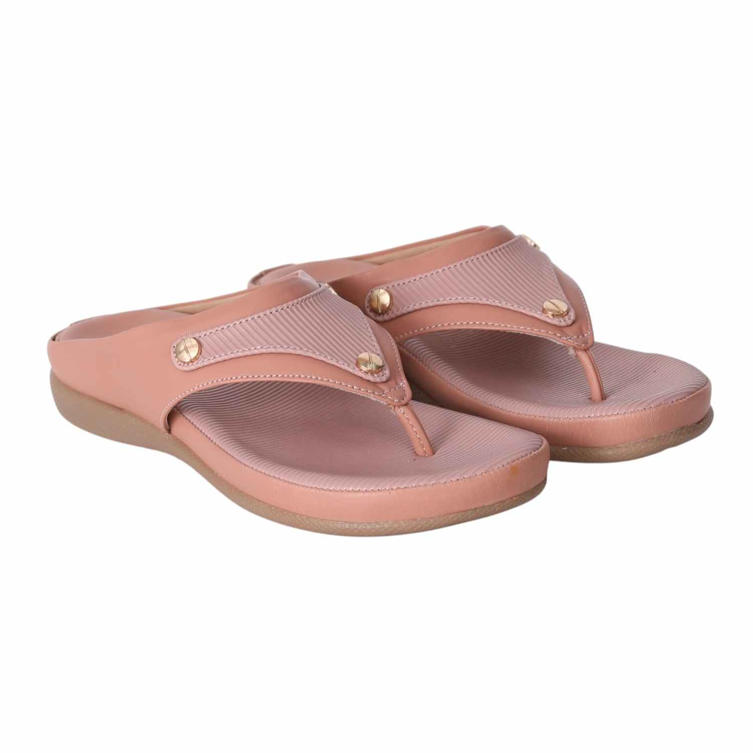 Women Pink Comfort Sandals with Textured Footbed