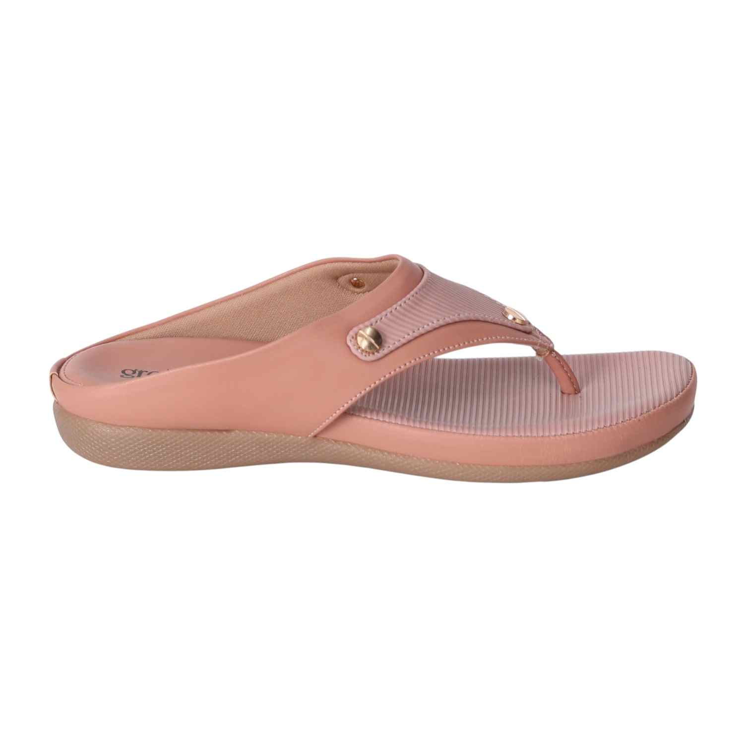 Women Pink Comfort Sandals with Textured Footbed