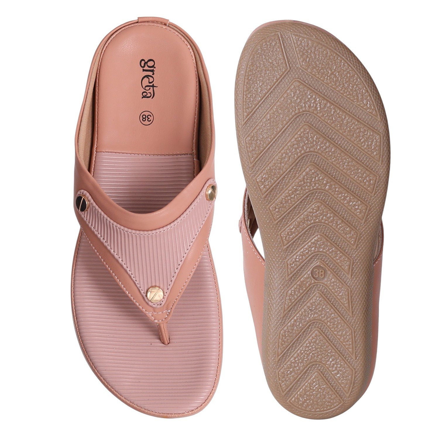 Women Pink Comfort Sandals with Textured Footbed