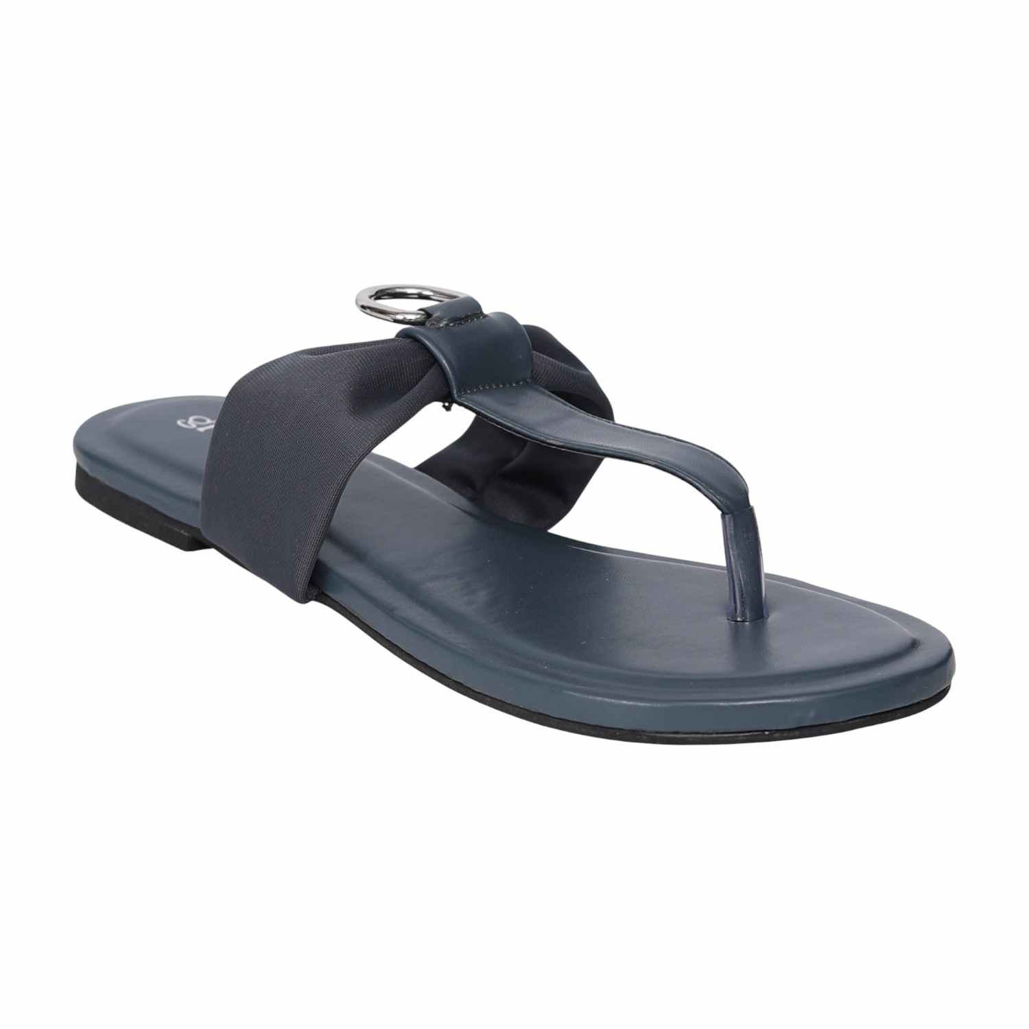 Women's Black Knot Detail Ring Flats