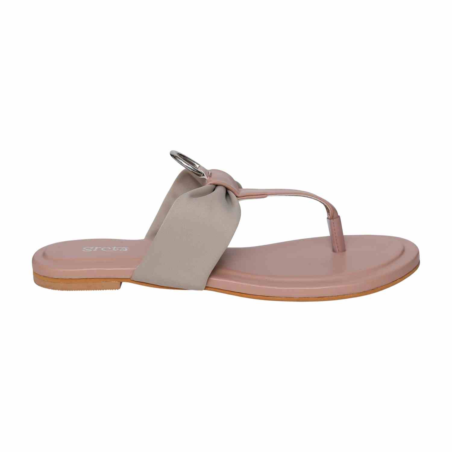 Women's Black Knot Detail Ring Flats