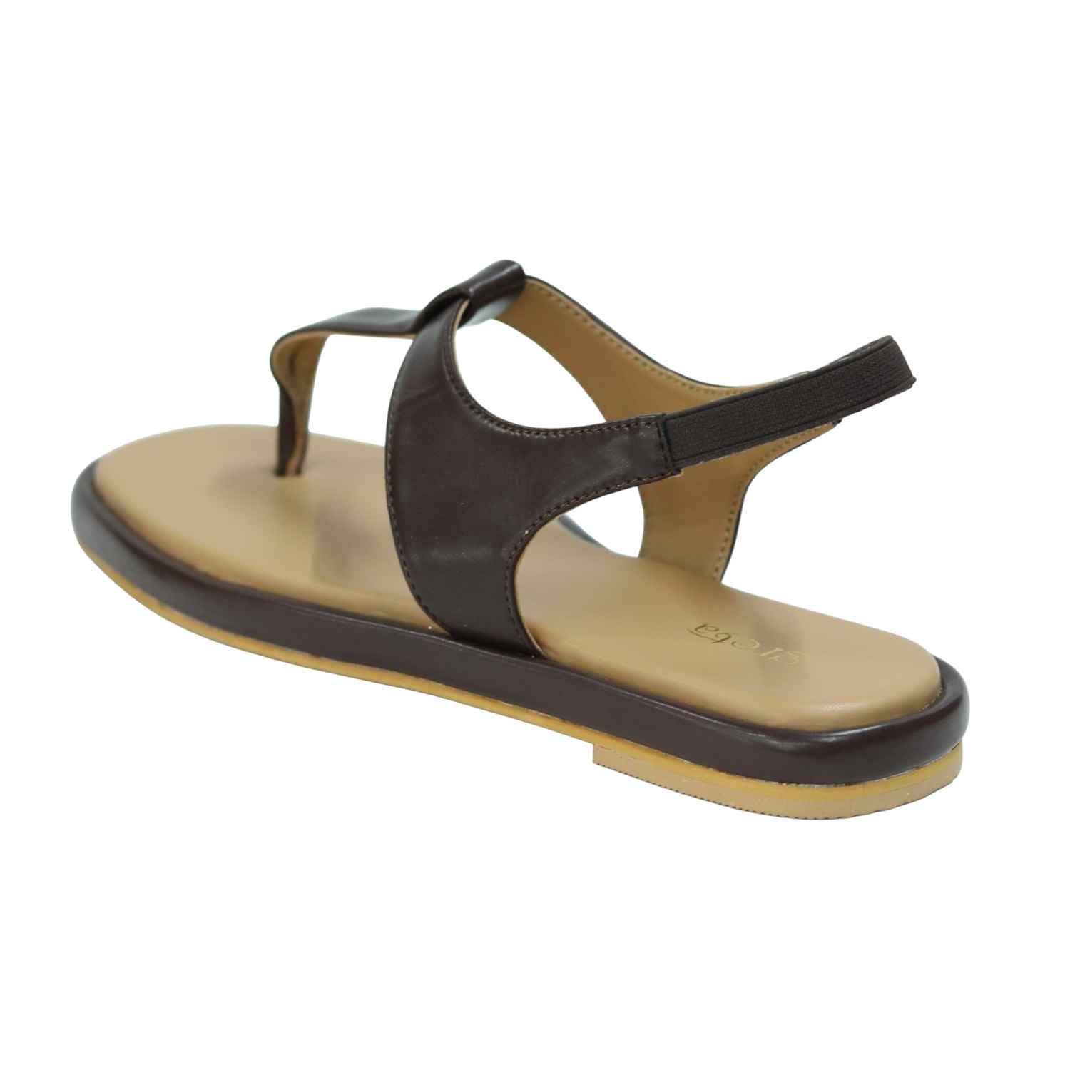 Women’s Brown T-Strap Flat Sandals