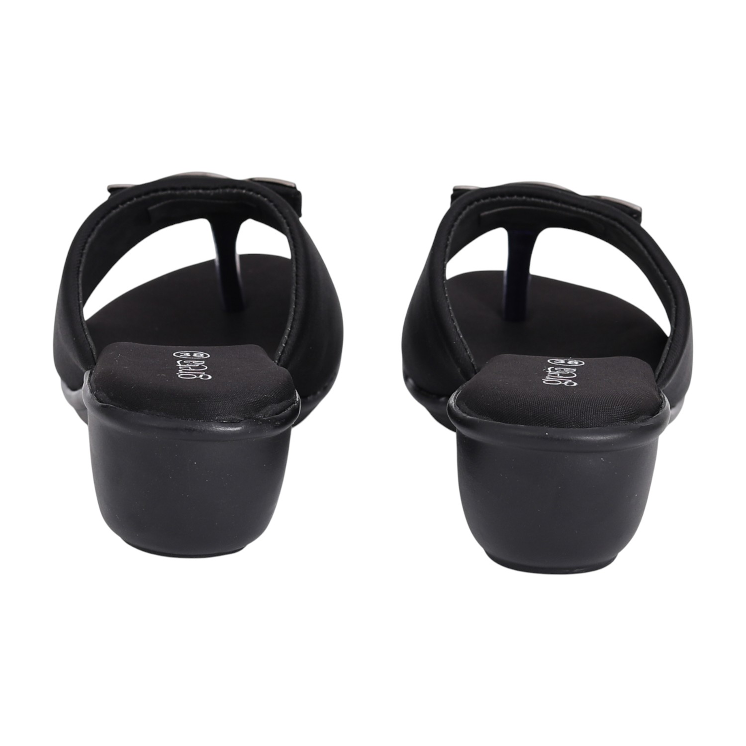 Women Black Glam Chic Wedge Sandals