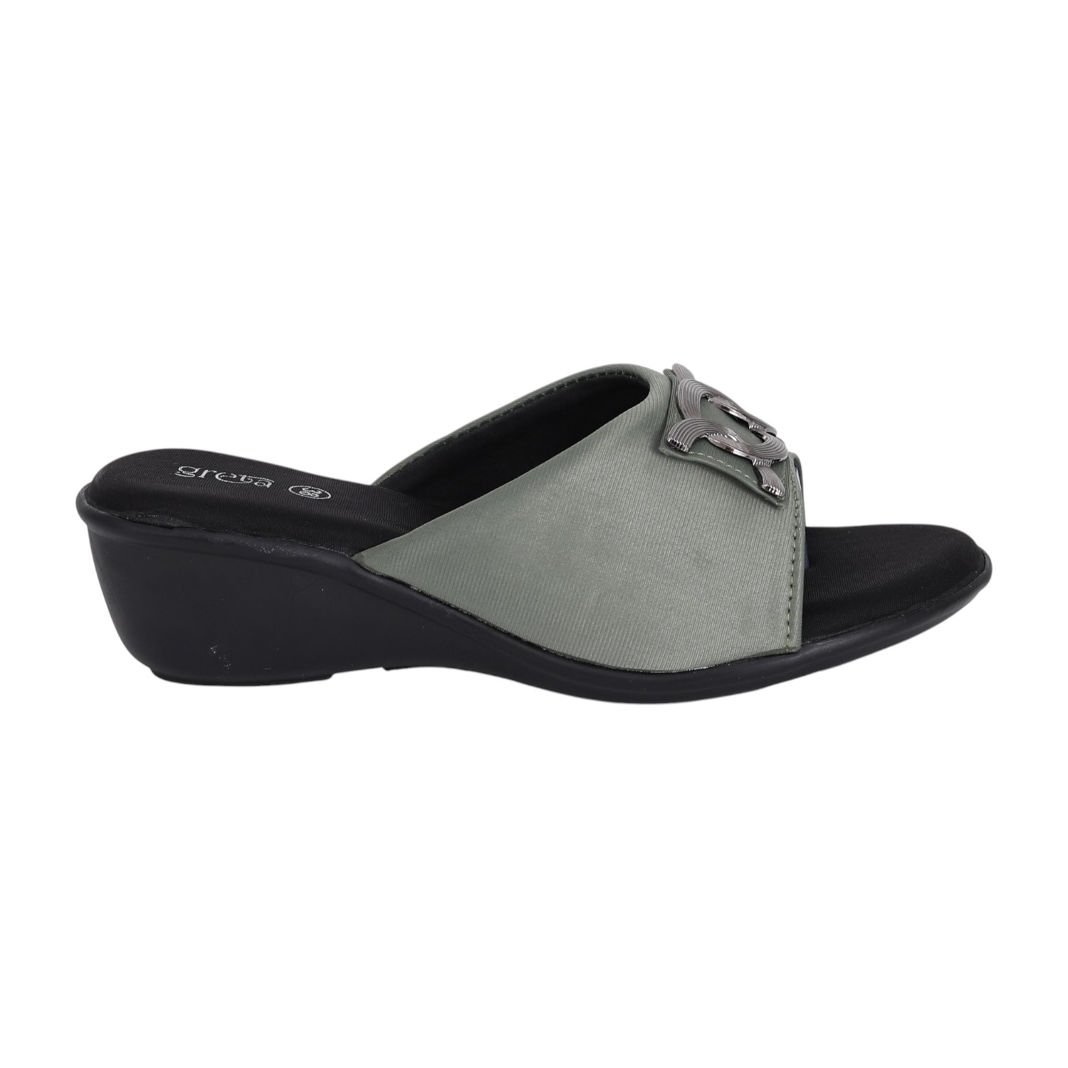Women Olive Charm Wedge Sandals